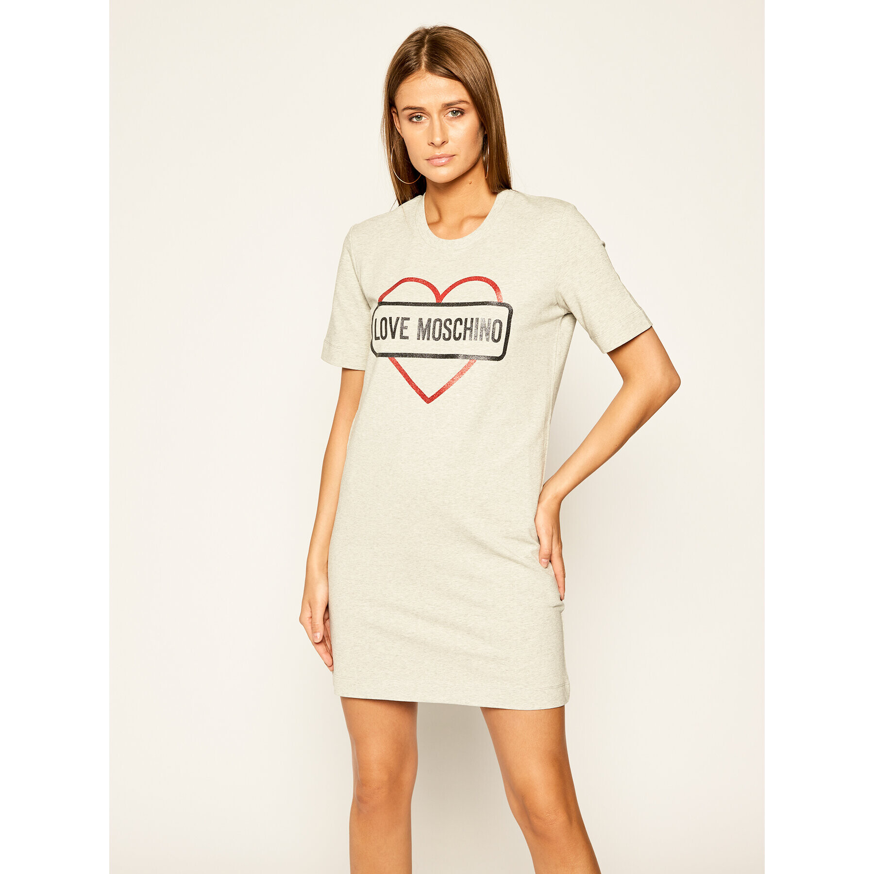 LOVE MOSCHINO Ежедневна рокля W5A0206E 2017 Сив Regular Fit - Pepit.bg