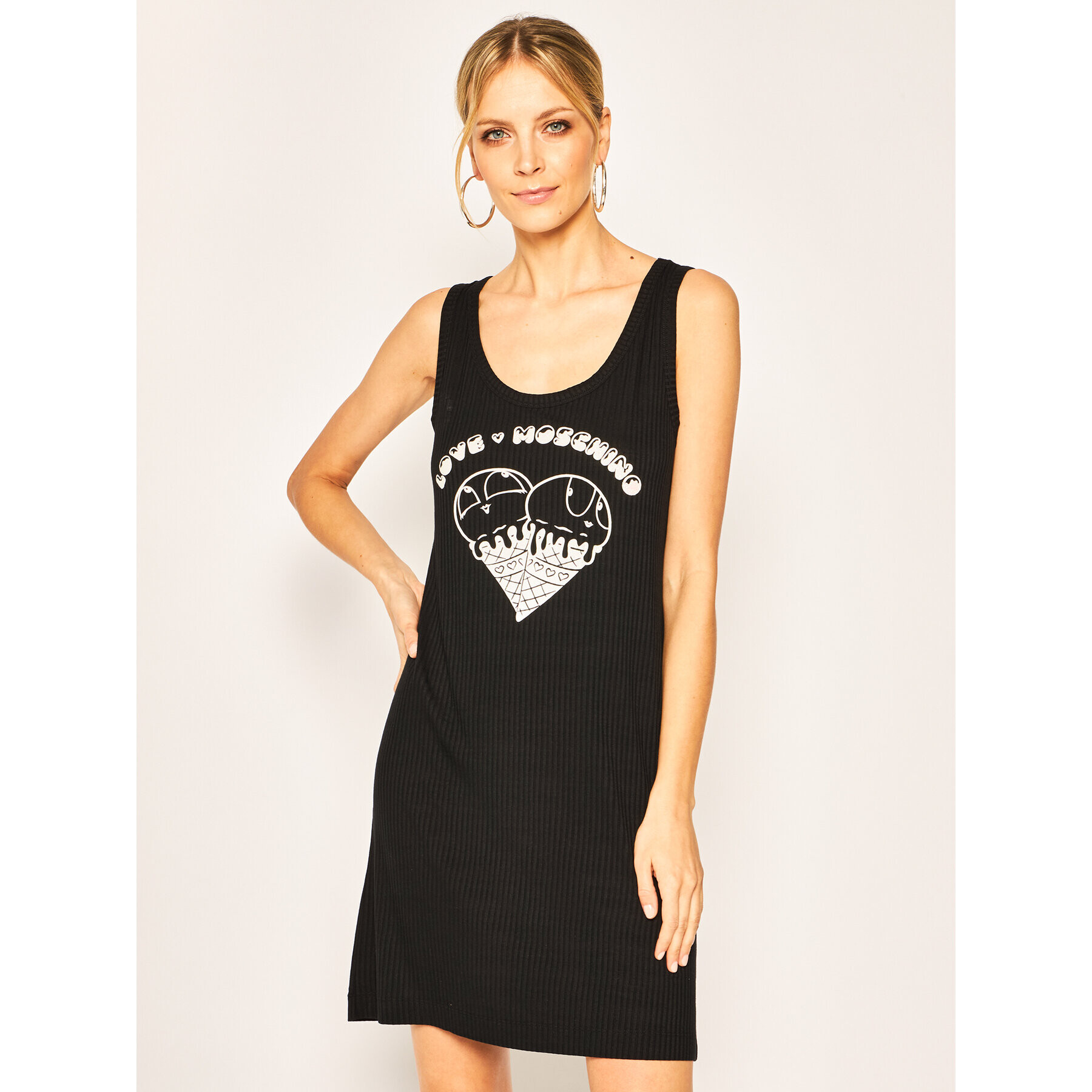 LOVE MOSCHINO Ежедневна рокля W5A9001E 2151 Черен Regular Fit - Pepit.bg