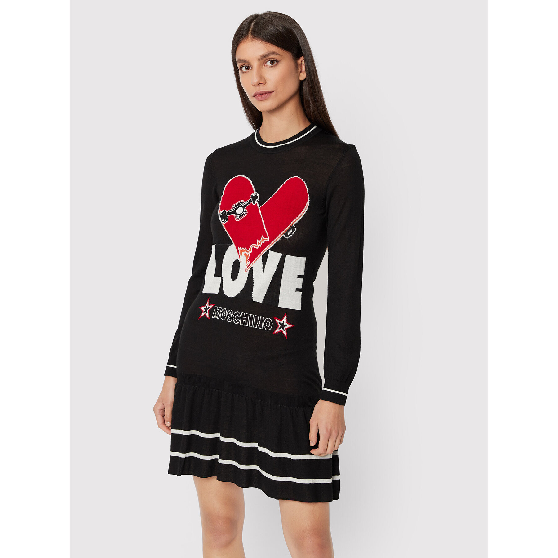 LOVE MOSCHINO Ежедневна рокля WSE0910X 1306 Черен Regular Fit - Pepit.bg