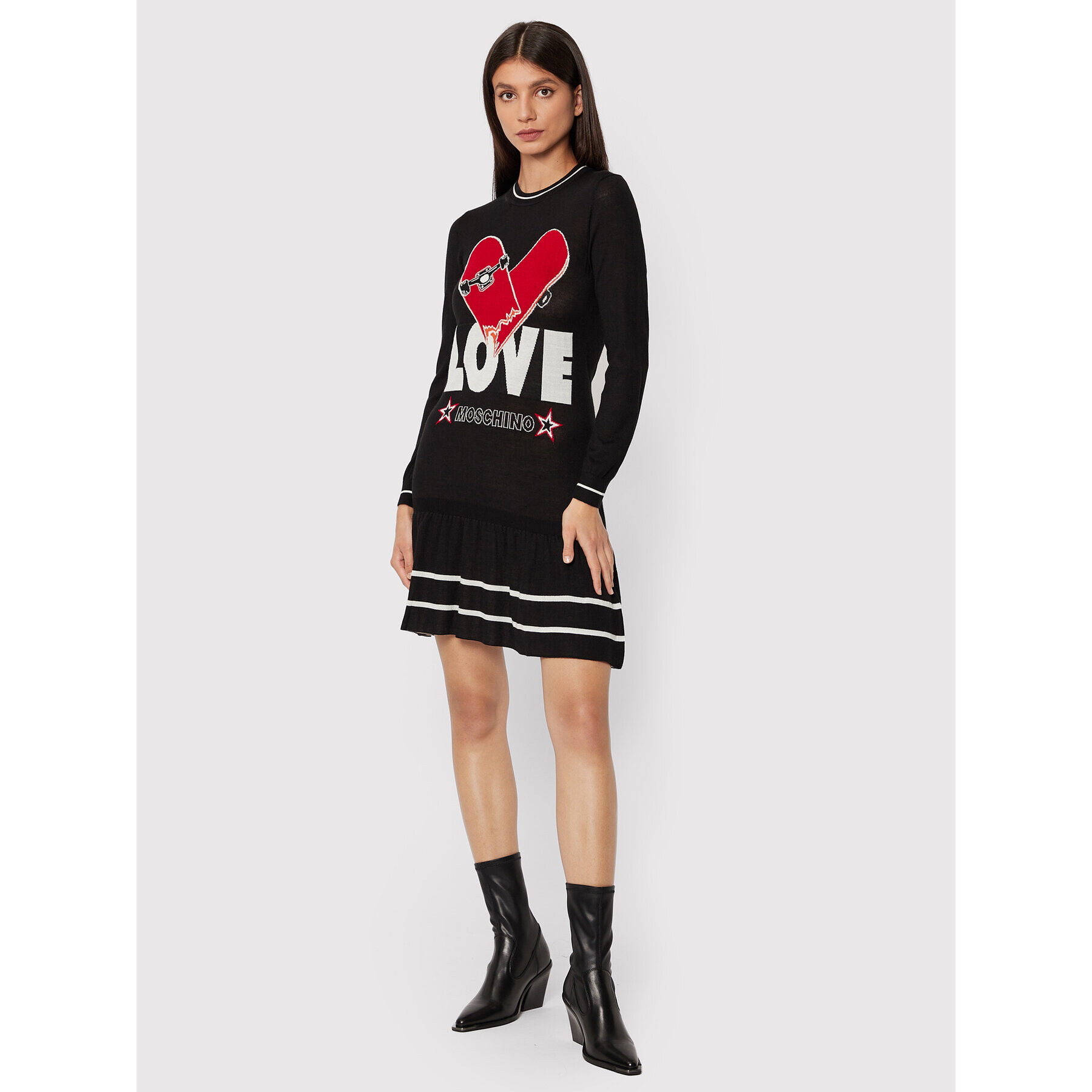 LOVE MOSCHINO Ежедневна рокля WSE0910X 1306 Черен Regular Fit - Pepit.bg