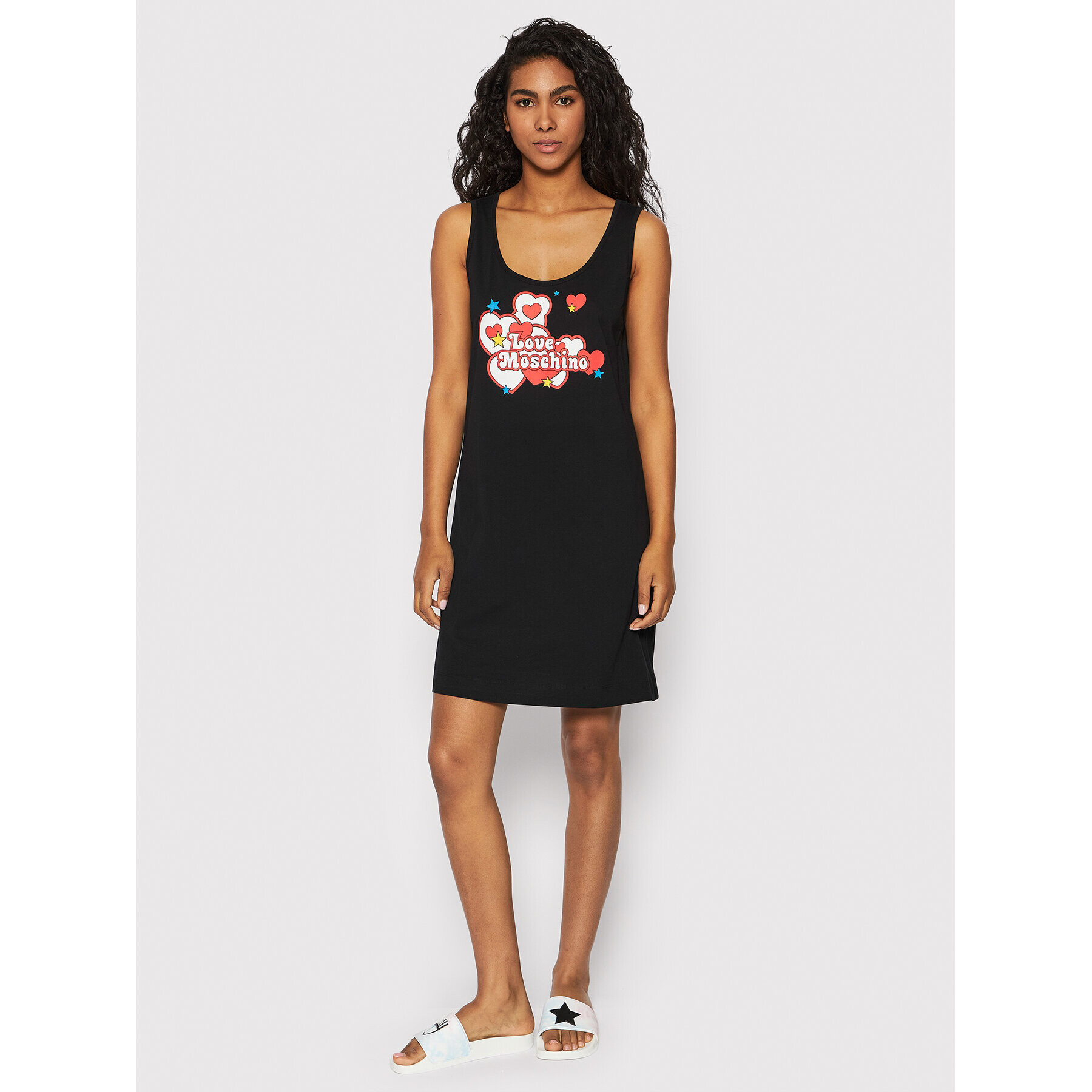 LOVE MOSCHINO Лятна рокля W5C2803M 3876 Черен Regular Fit - Pepit.bg