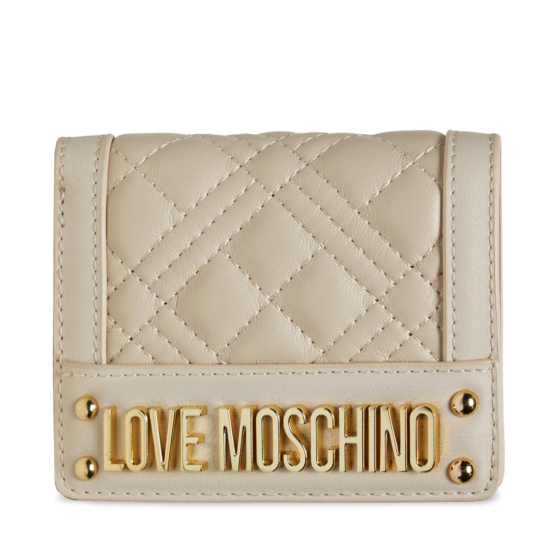 LOVE MOSCHINO Малък дамски портфейл JC5601PP1HLA0110 Екрю - Pepit.bg