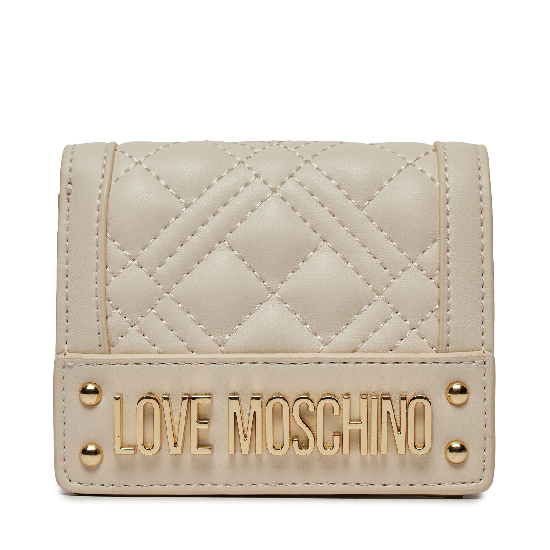 LOVE MOSCHINO Малък дамски портфейл JC5601PP1ILA0110 Бежов - Pepit.bg