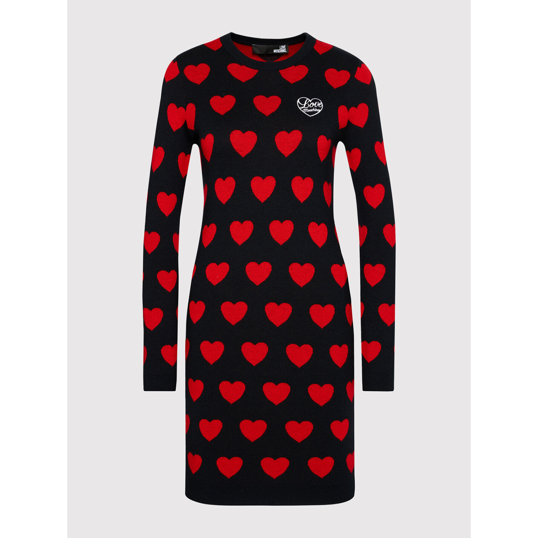 LOVE MOSCHINO Плетена рокля WS63R11XA115 Черен Regular Fit - Pepit.bg