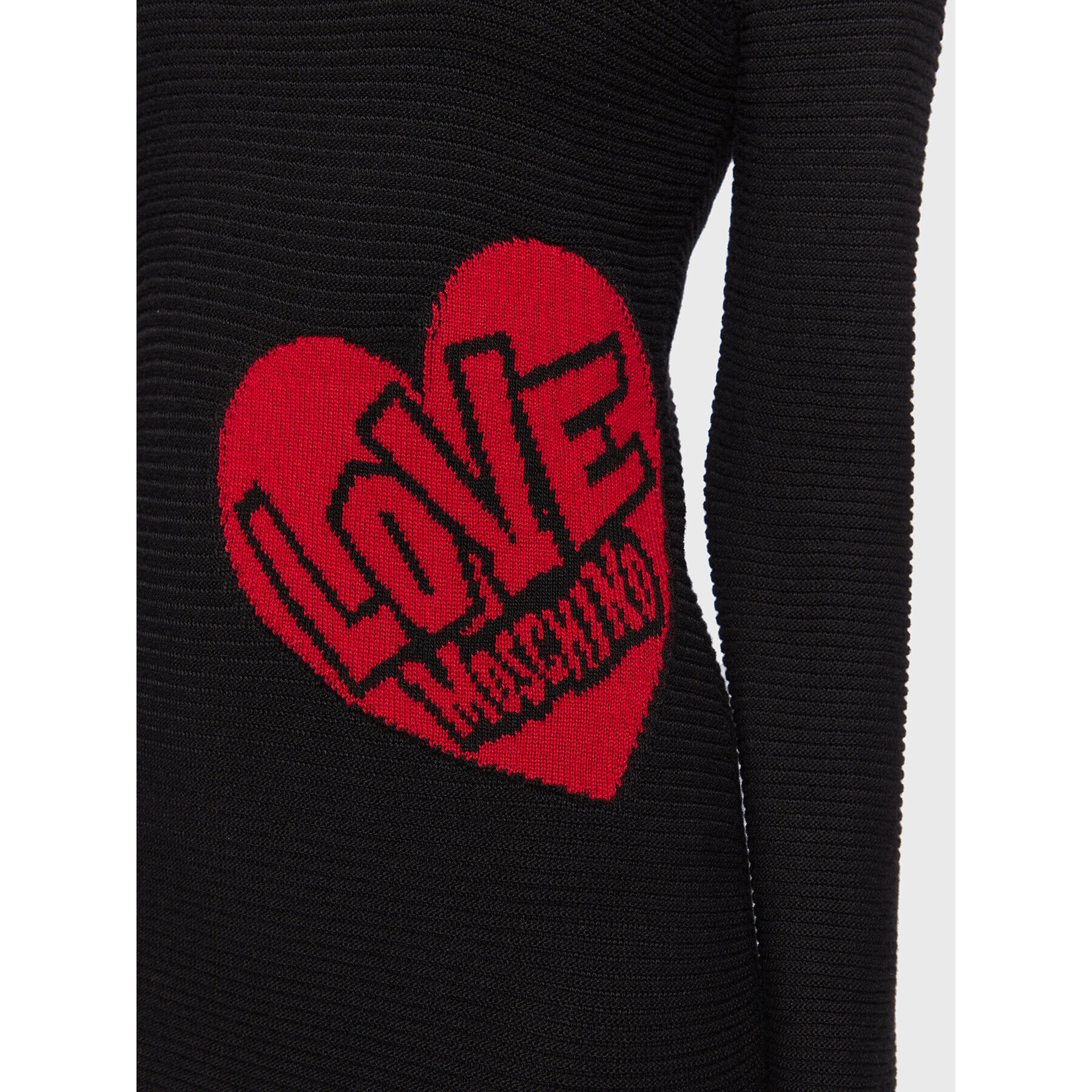 LOVE MOSCHINO Плетена рокля WSE0810X A125 Черен Regular Fit - Pepit.bg