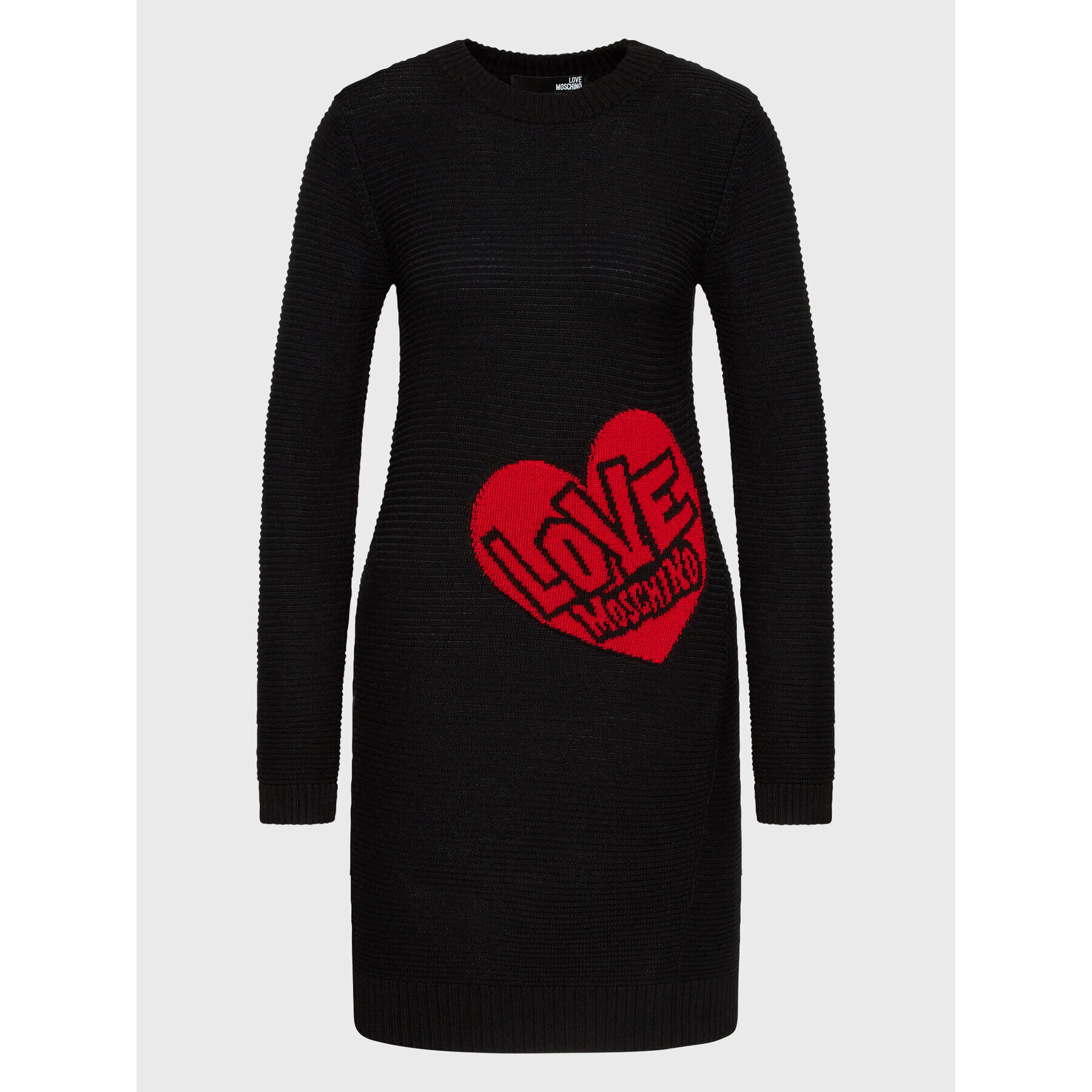 LOVE MOSCHINO Плетена рокля WSE0810X A125 Черен Regular Fit - Pepit.bg