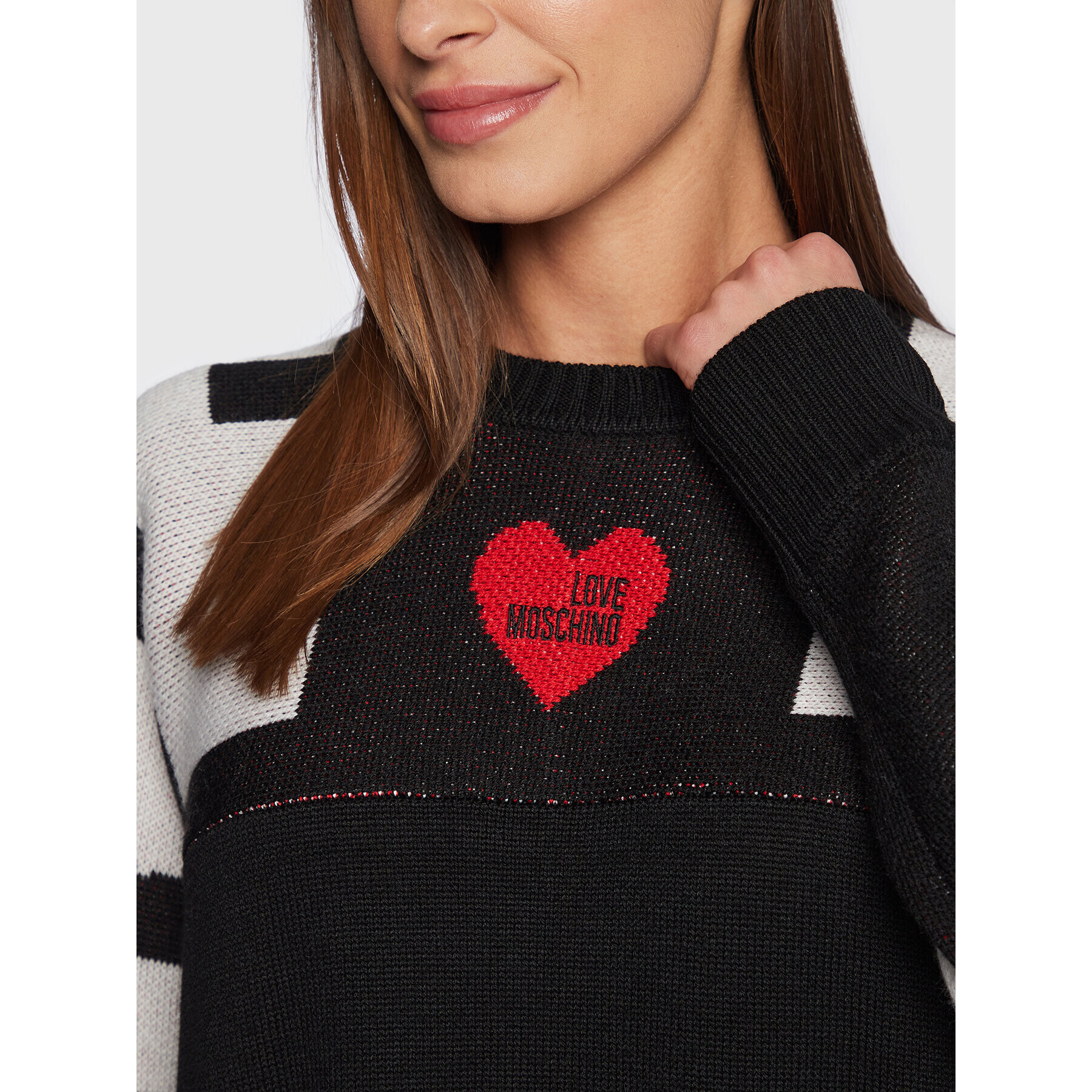 LOVE MOSCHINO Плетена рокля WSE2510X 1148 Черен Regular Fit - Pepit.bg