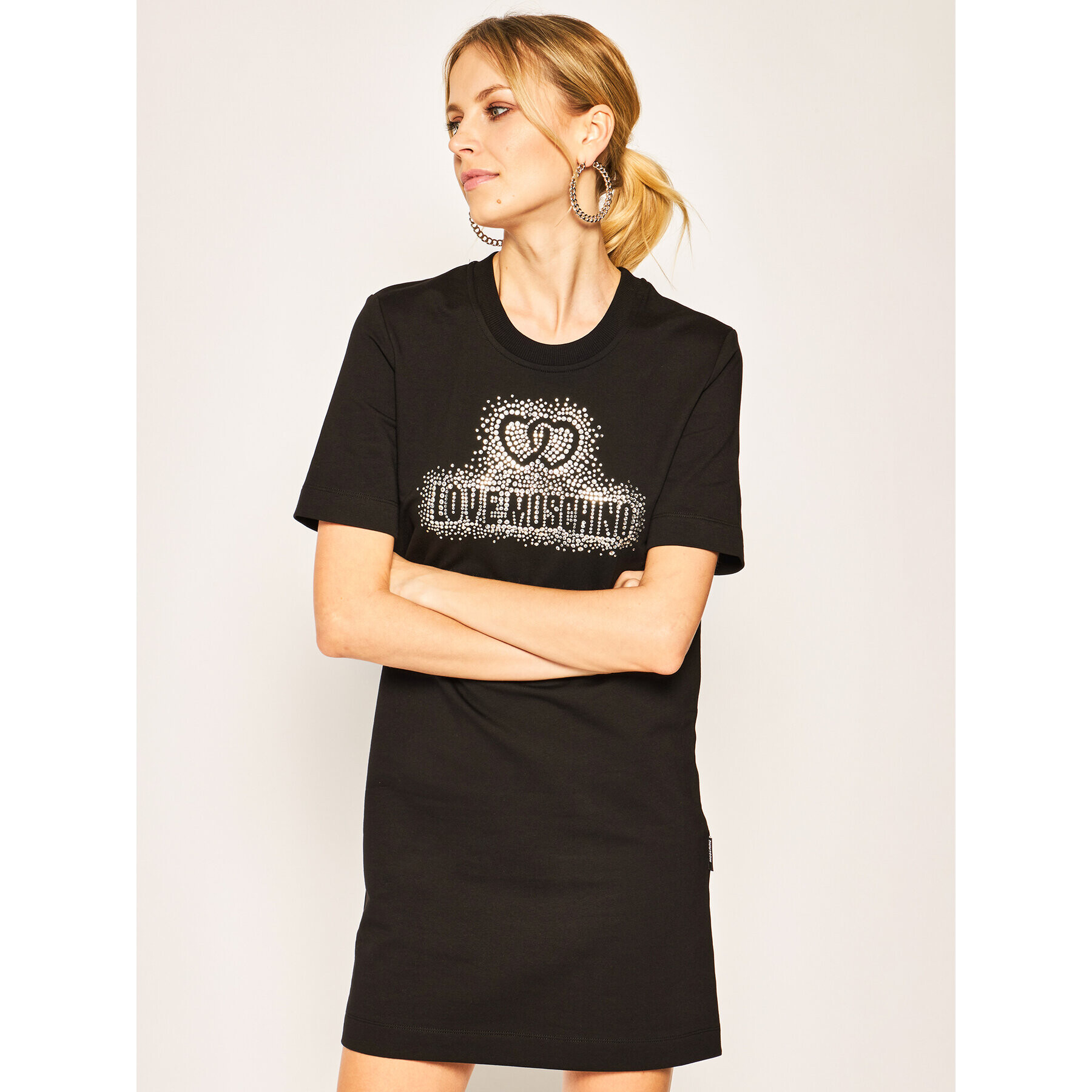 LOVE MOSCHINO Плетена рокля W5A0214E 2139 Черен Regular Fit - Pepit.bg