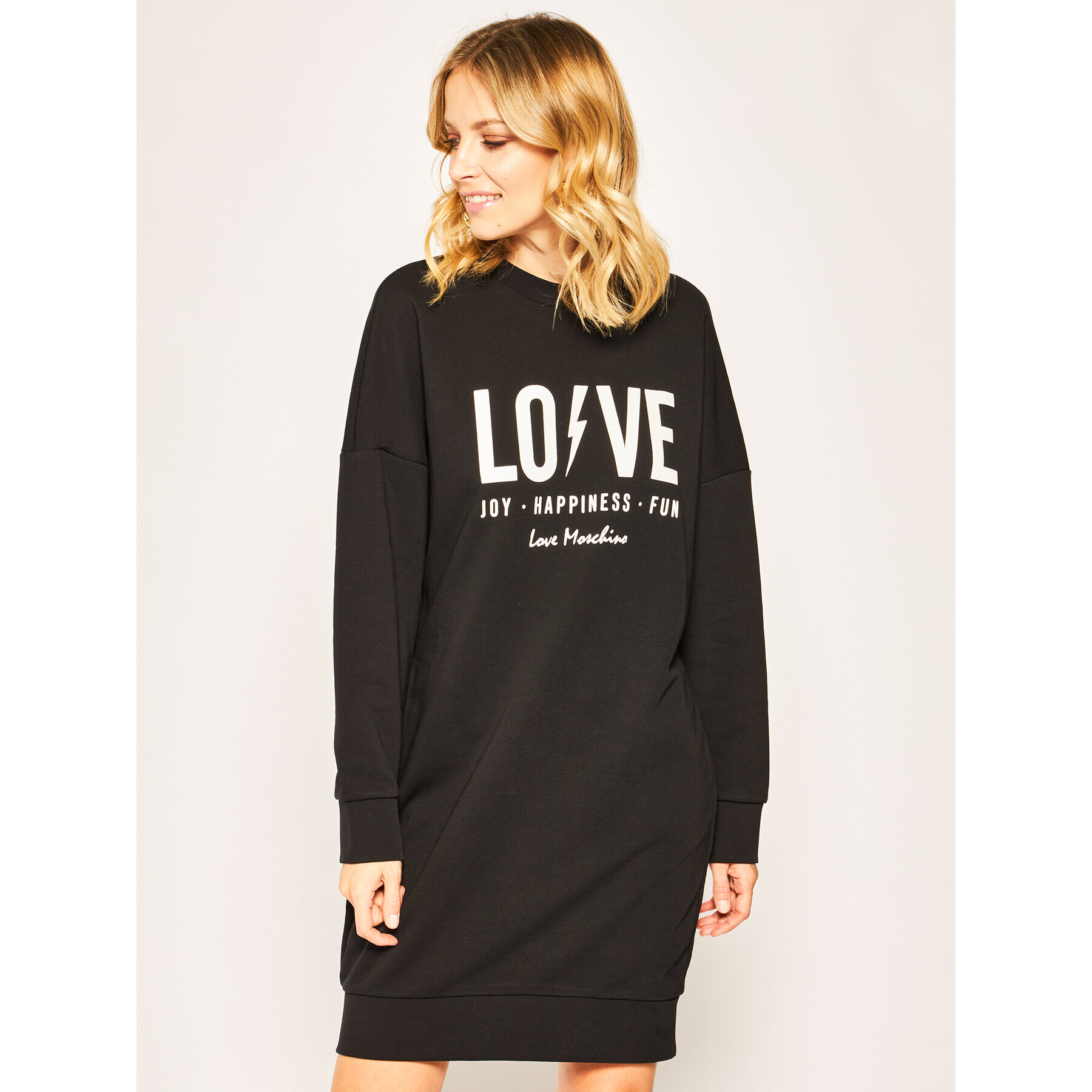 LOVE MOSCHINO Плетена рокля W5A4804M 4165 Черен Regular Fit - Pepit.bg