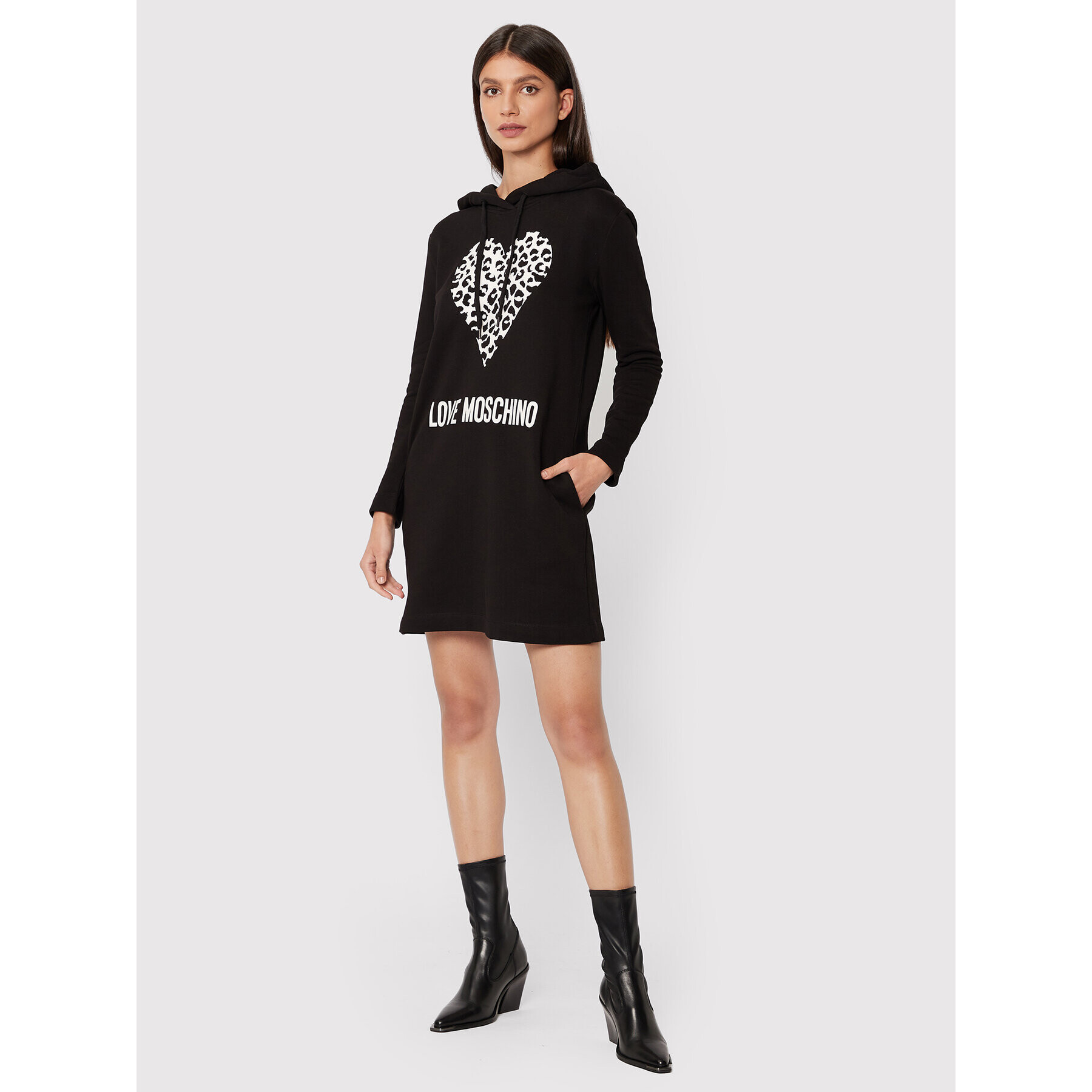 LOVE MOSCHINO Плетена рокля W5B1905M 4055 Черен Regular Fit - Pepit.bg