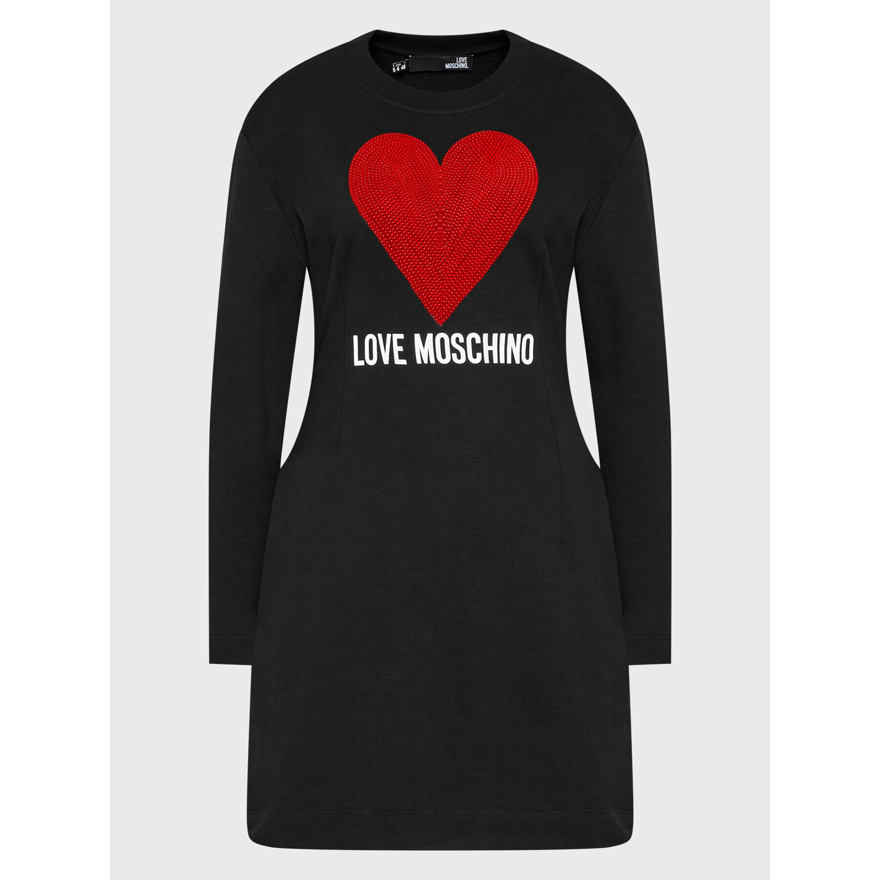 LOVE MOSCHINO Плетена рокля WD0501E 2388 Черен Regular Fit - Pepit.bg