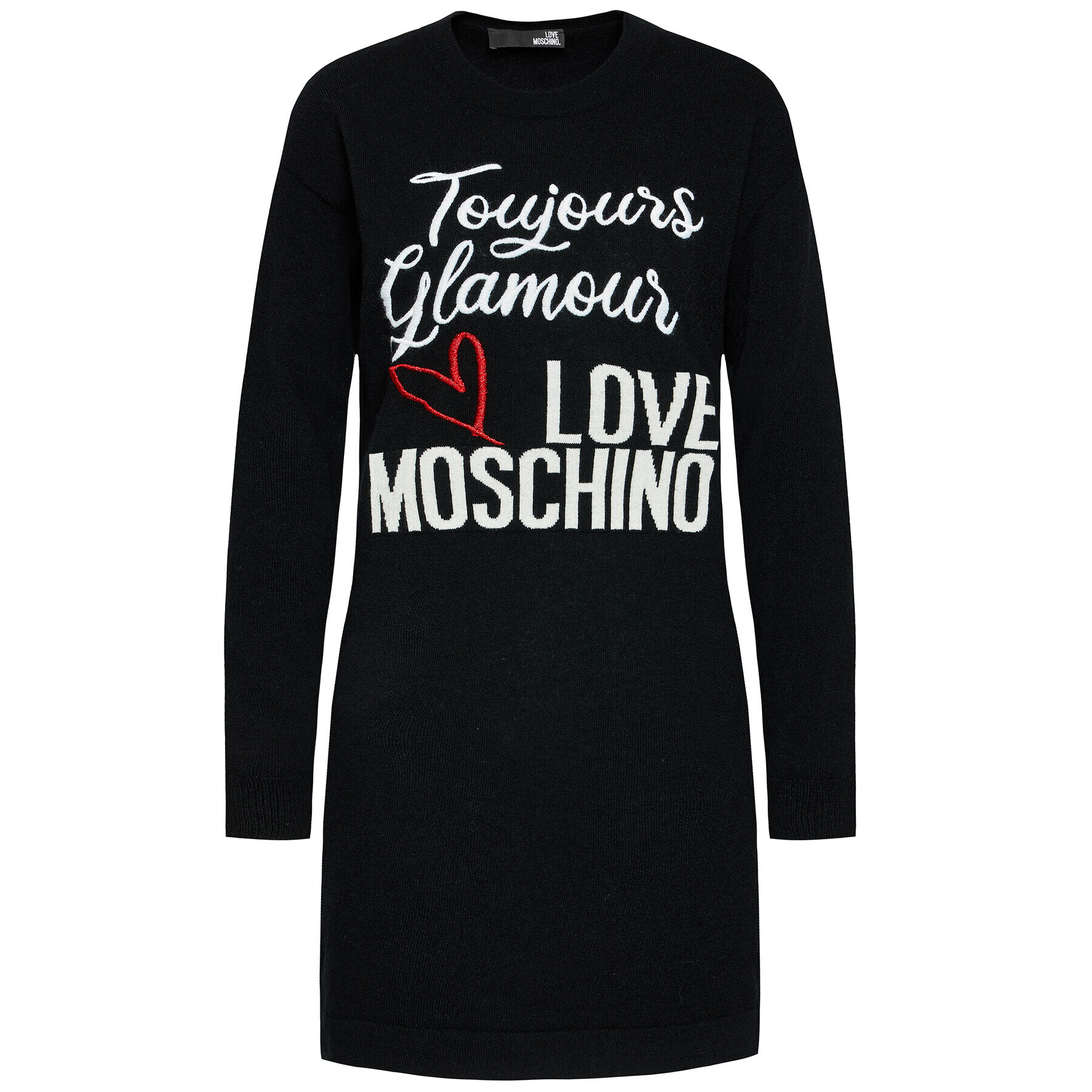 LOVE MOSCHINO Плетена рокля WS57R11X 1434 Черен Regular Fit - Pepit.bg