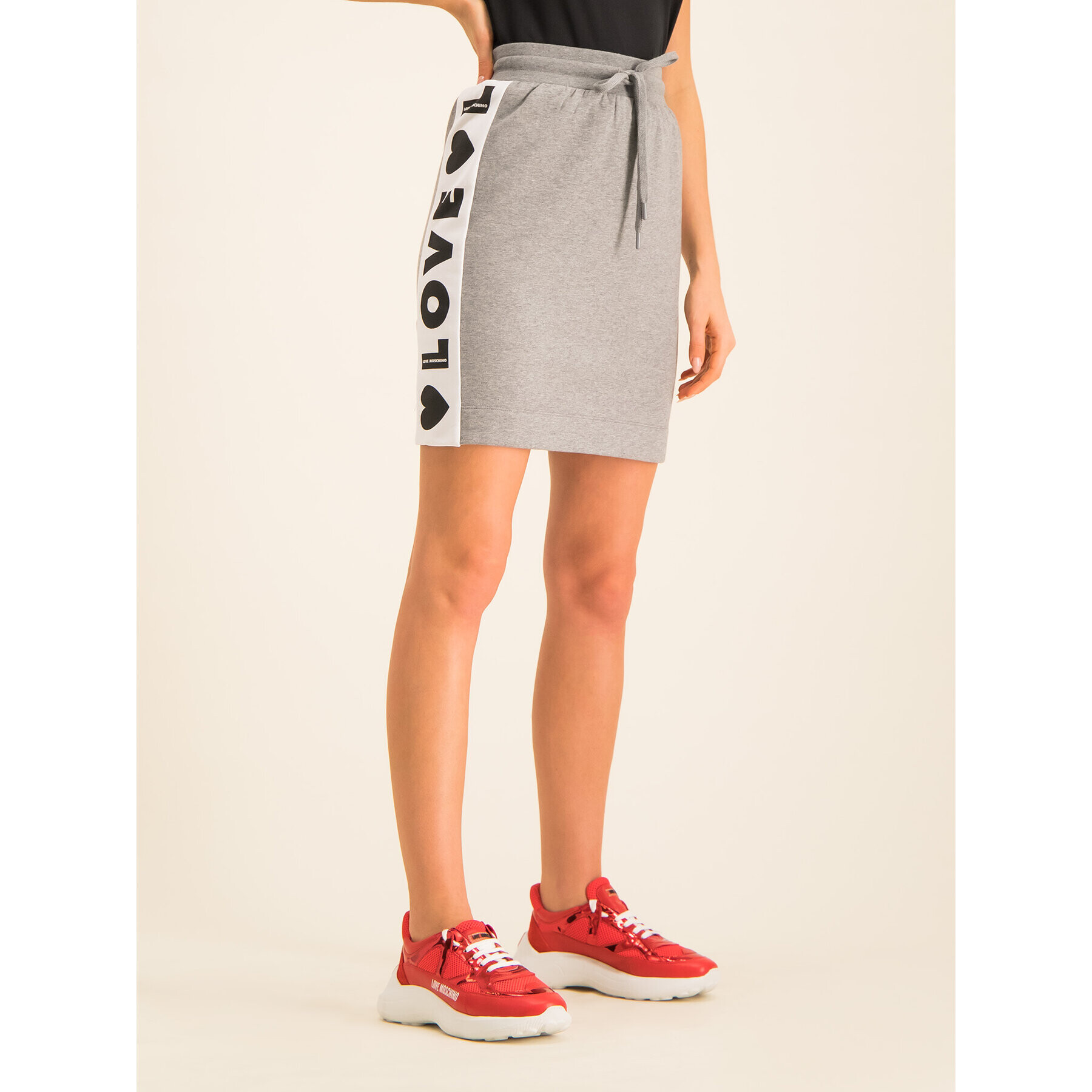LOVE MOSCHINO Мини пола W152401E 2117 Сив Regular Fit - Pepit.bg