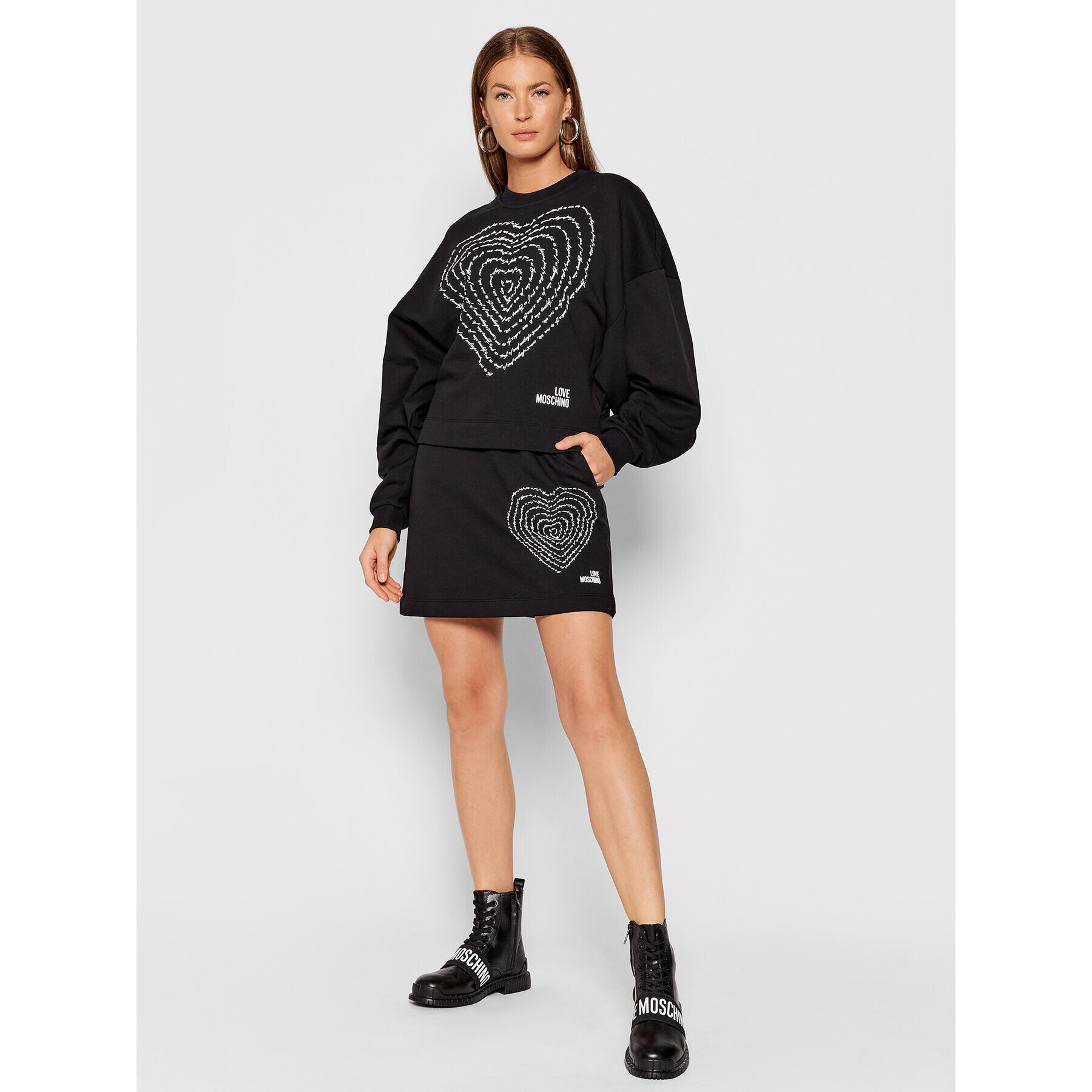 LOVE MOSCHINO Пола тип трапец W155804M 4055 Черен Regular Fit - Pepit.bg