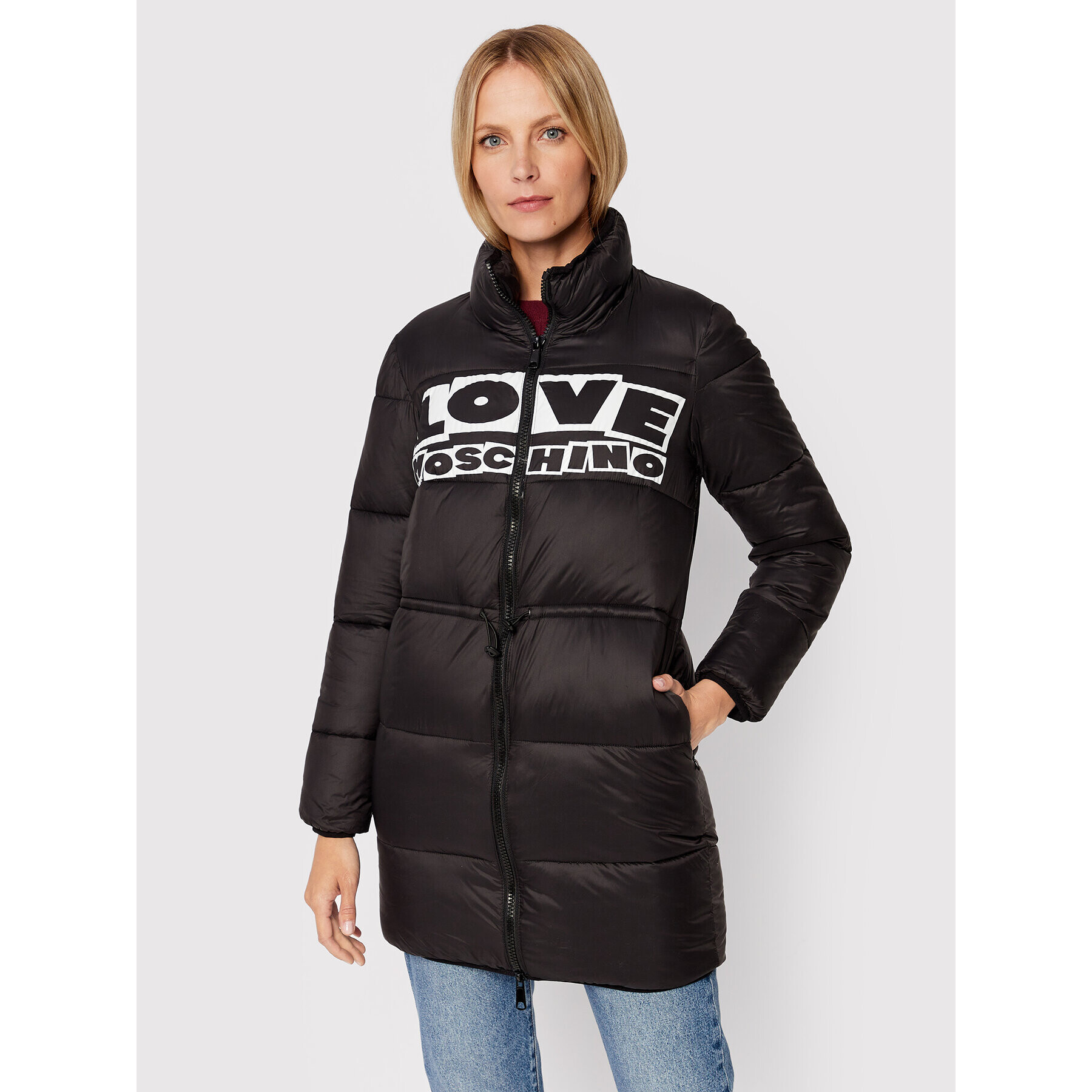 LOVE MOSCHINO Пухено яке WK49002T 363A Черен Regular Fit - Pepit.bg