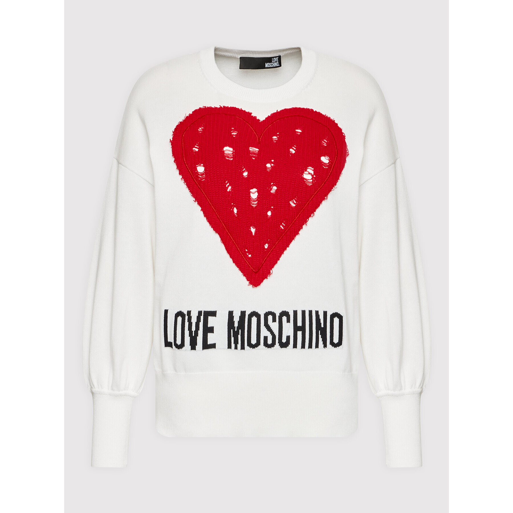 LOVE MOSCHINO Пуловер WSM1011X 1472 Бял Regular Fit - Pepit.bg