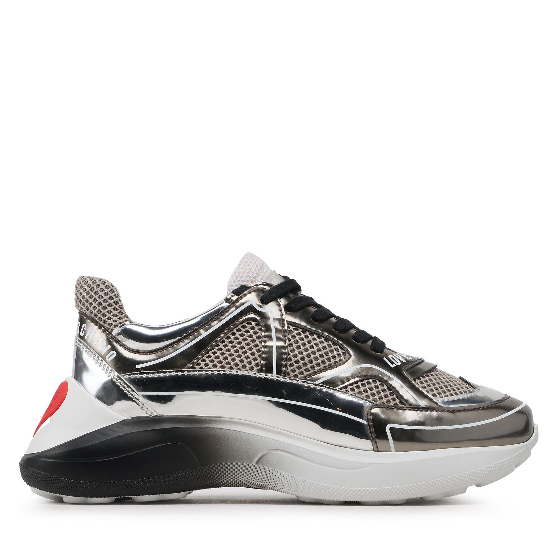 LOVE MOSCHINO Сникърси JA15016G1GIQ101A Сребрист - Pepit.bg