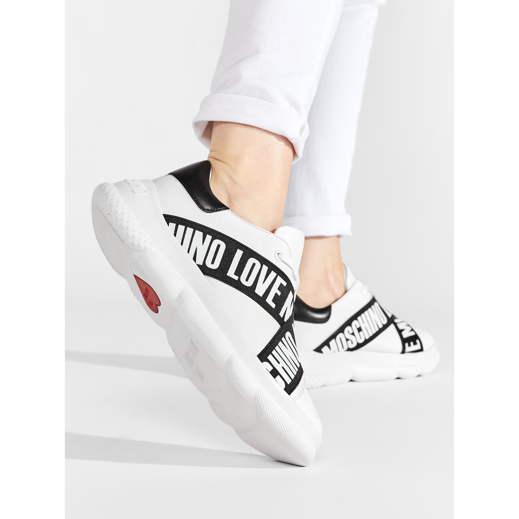 LOVE MOSCHINO Сникърси JA15574G0EIA110A Бял - Pepit.bg