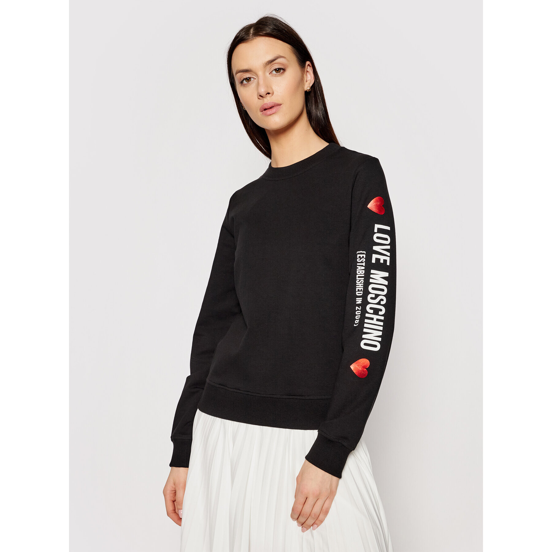 LOVE MOSCHINO Суитшърт W630219E 2180 Черен Regular Fit - Pepit.bg
