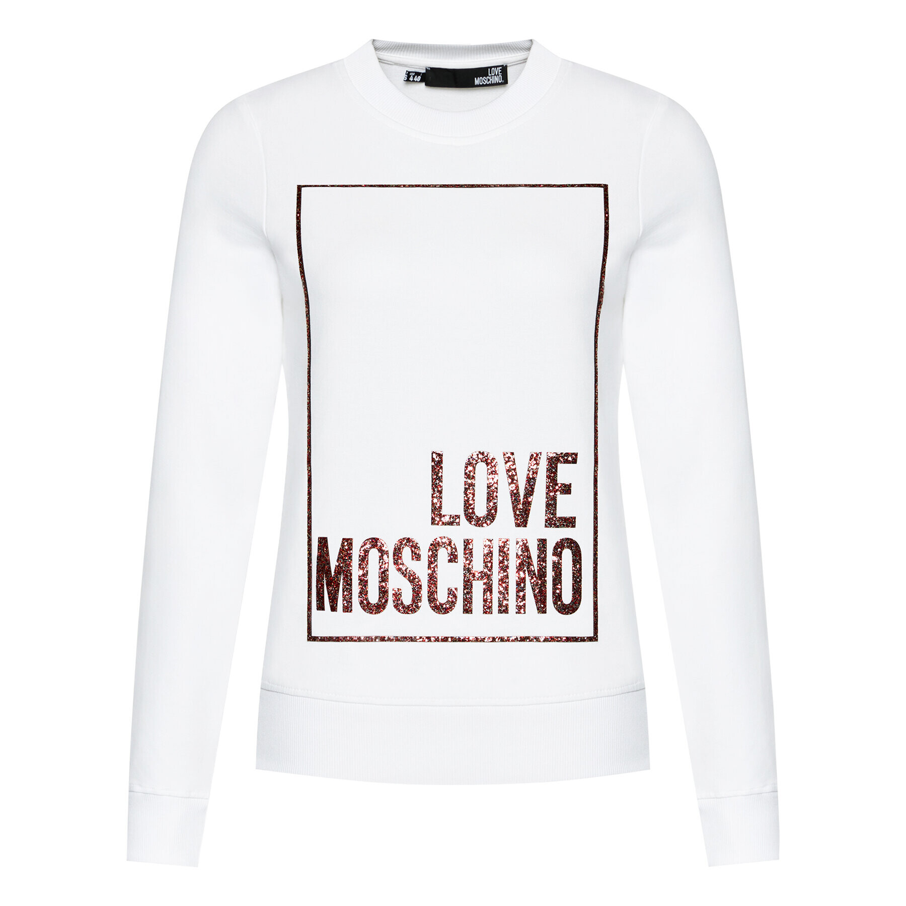 LOVE MOSCHINO Суитшърт W630220E 2180 Бял Regular Fit - Pepit.bg