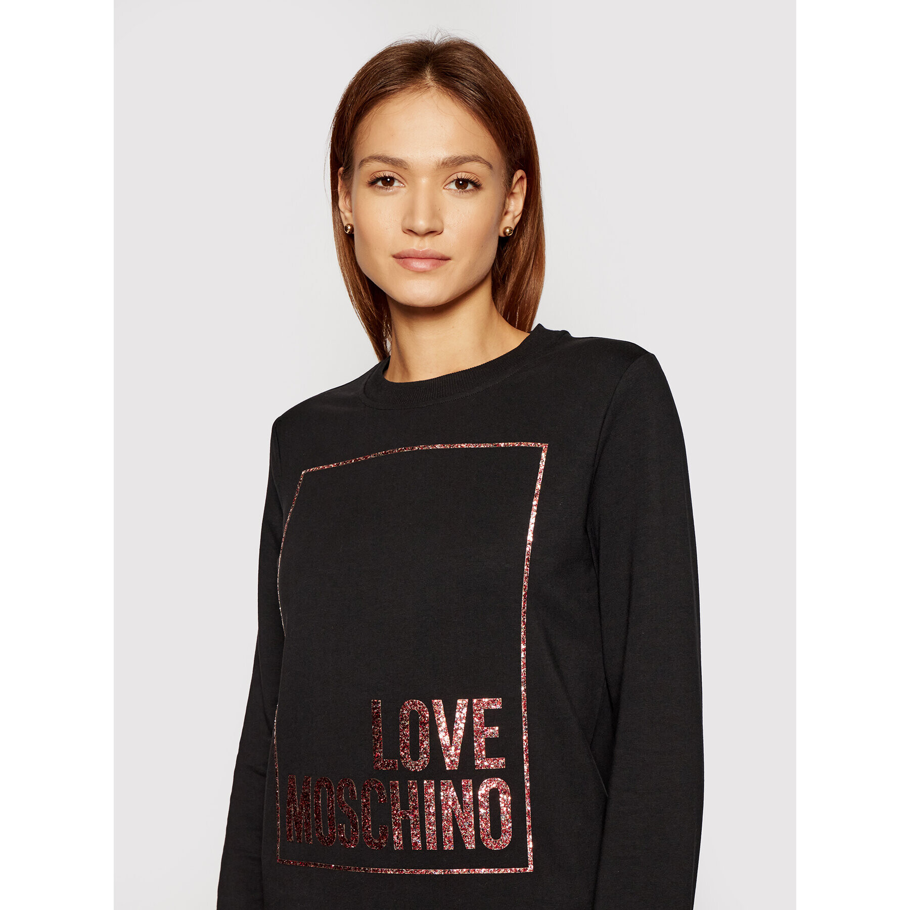 LOVE MOSCHINO Суитшърт W630220E 2180 Черен Regular Fit - Pepit.bg