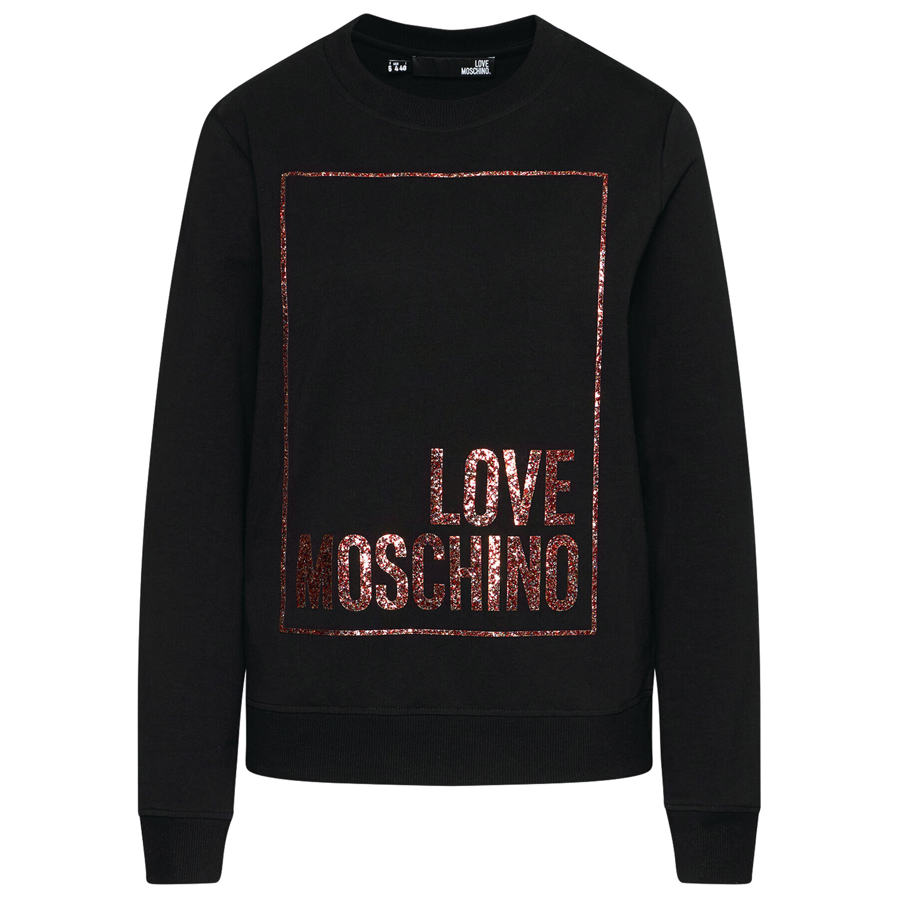 LOVE MOSCHINO Суитшърт W630220E 2180 Черен Regular Fit - Pepit.bg