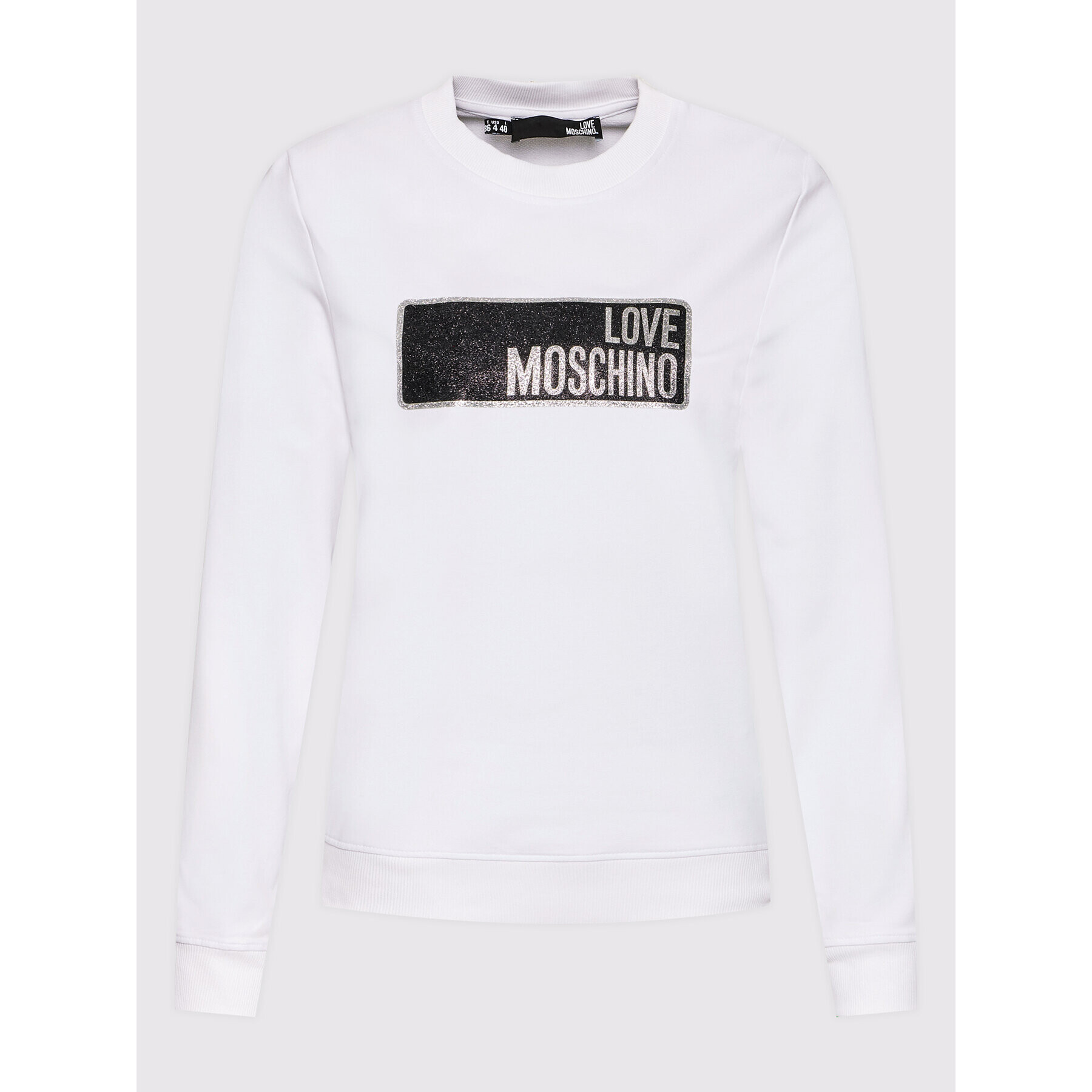 LOVE MOSCHINO Суитшърт W630223E 2246 Бял Regular Fit - Pepit.bg