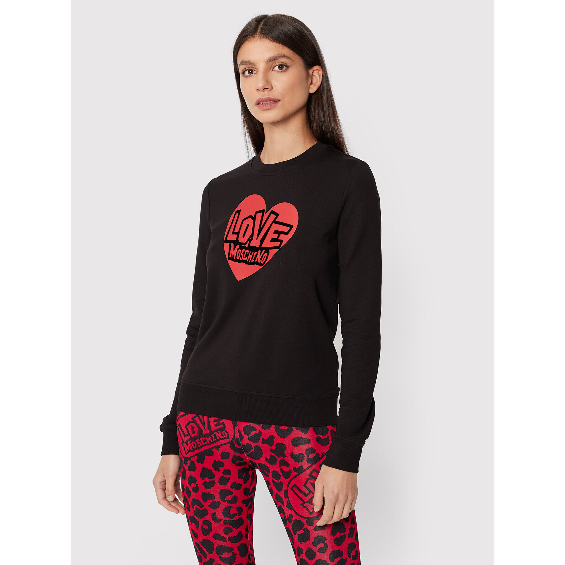 LOVE MOSCHINO Суитшърт W630224E 2374 Черен Regular Fit - Pepit.bg