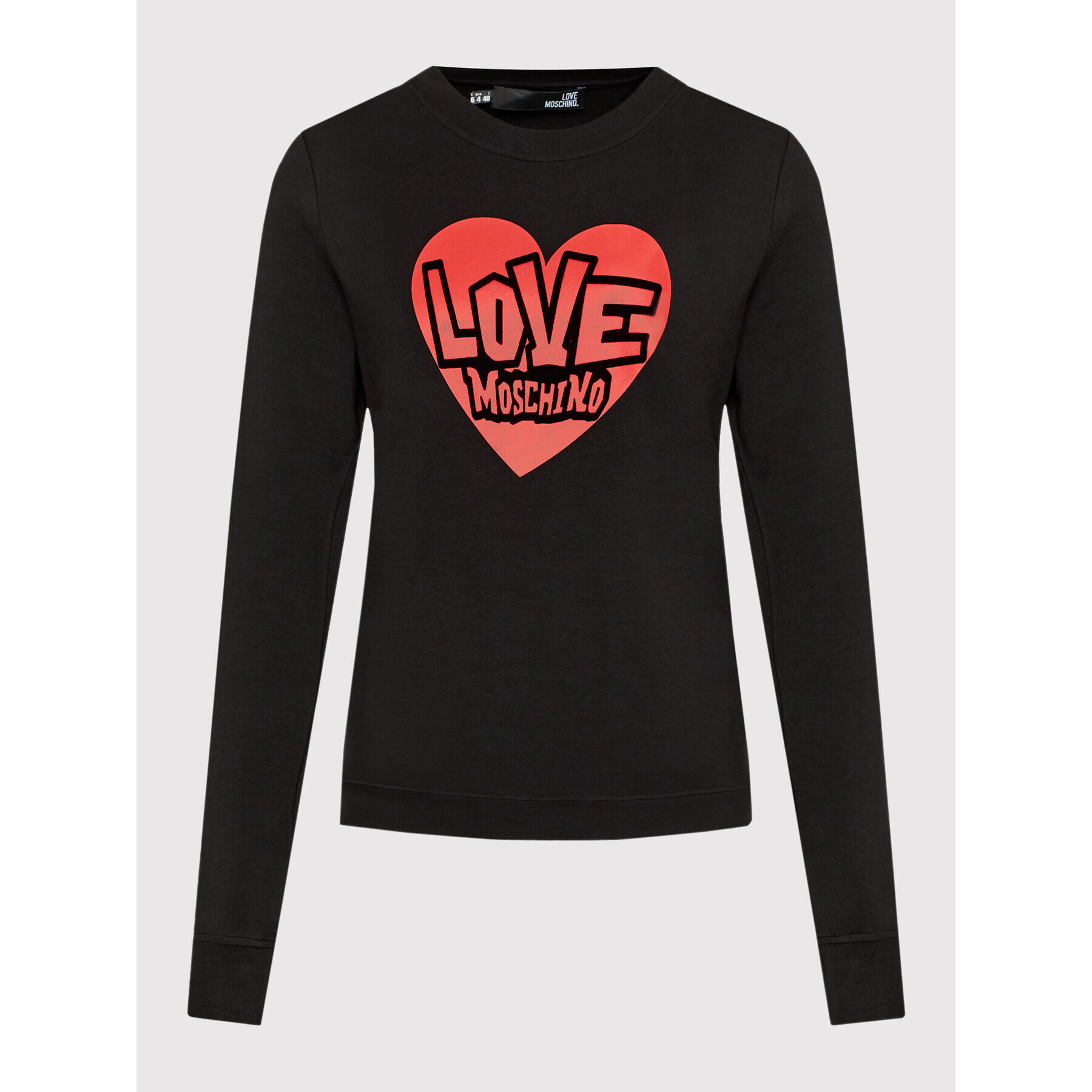 LOVE MOSCHINO Суитшърт W630224E 2374 Черен Regular Fit - Pepit.bg