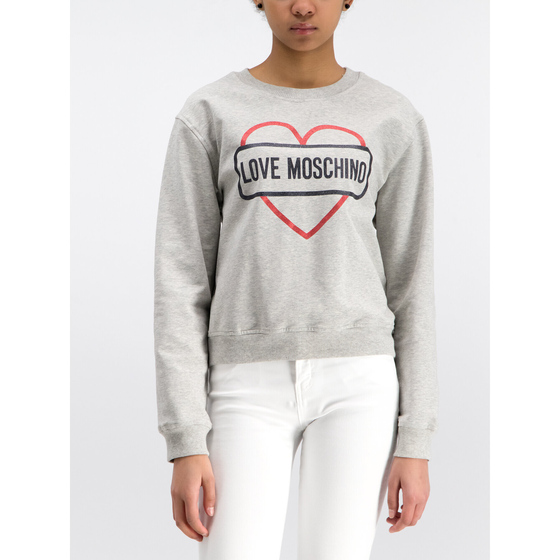 LOVE MOSCHINO Суитшърт W630621E2017 Сив Regular Fit - Pepit.bg