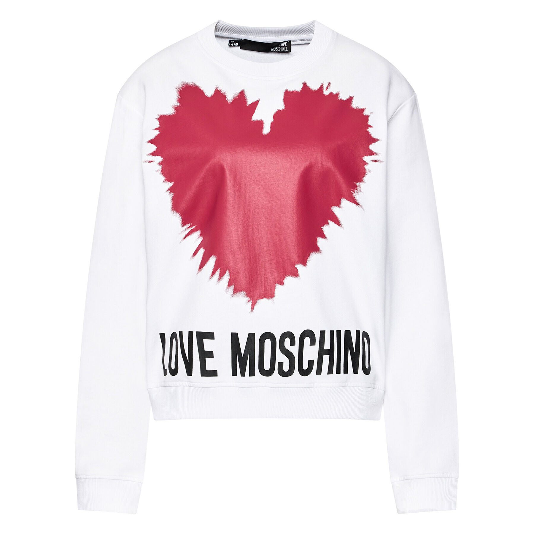 LOVE MOSCHINO Суитшърт W630643M 4282 Бял Regular Fit - Pepit.bg