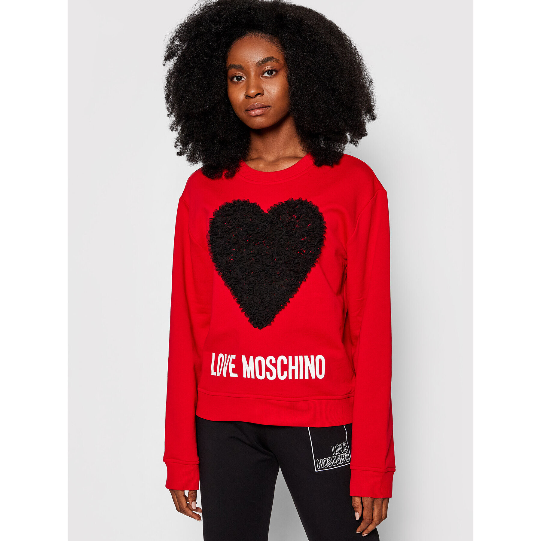 LOVE MOSCHINO Суитшърт W630645M 4055 Червен Regular Fit - Pepit.bg