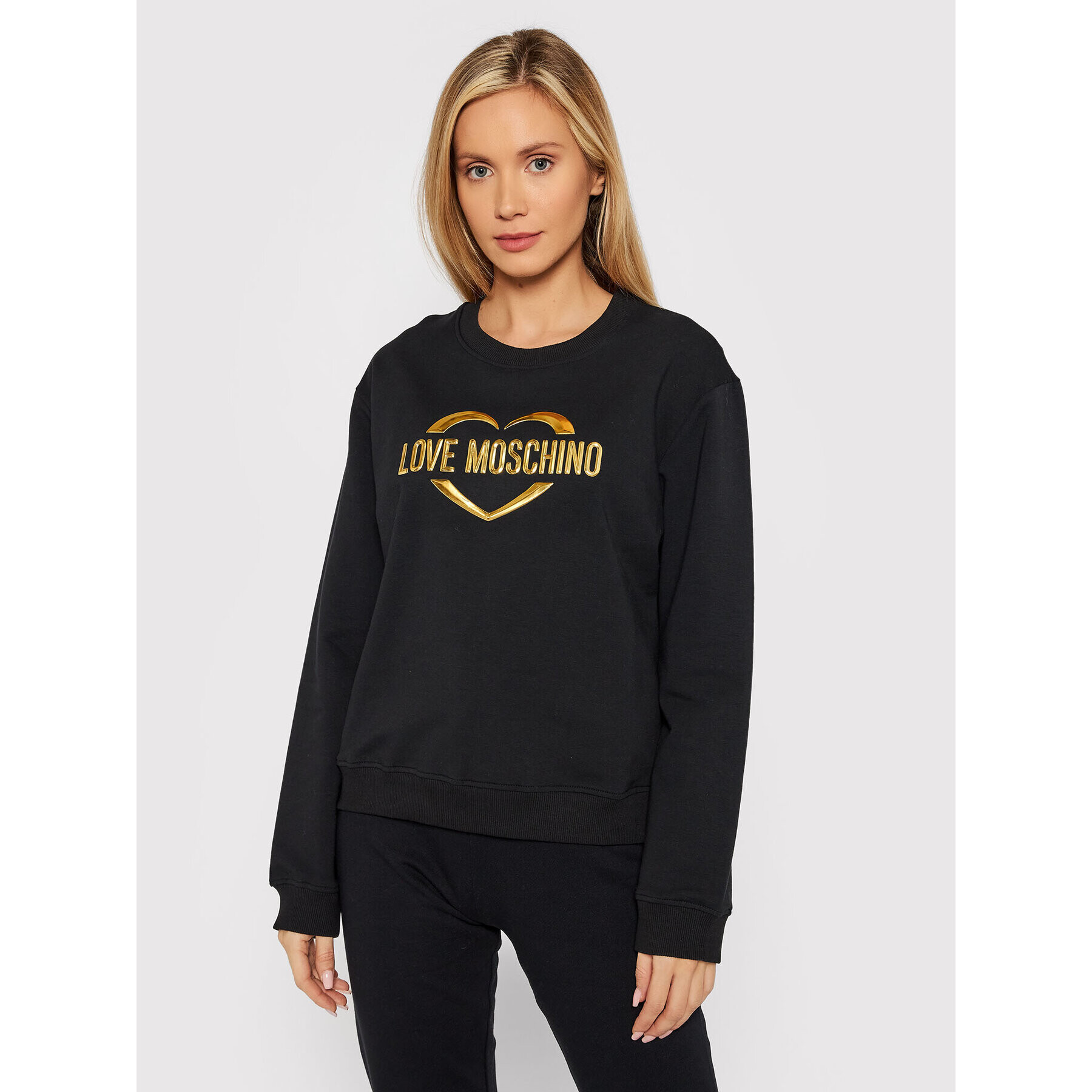 LOVE MOSCHINO Суитшърт W630646E 2288 Черен Regular Fit - Pepit.bg