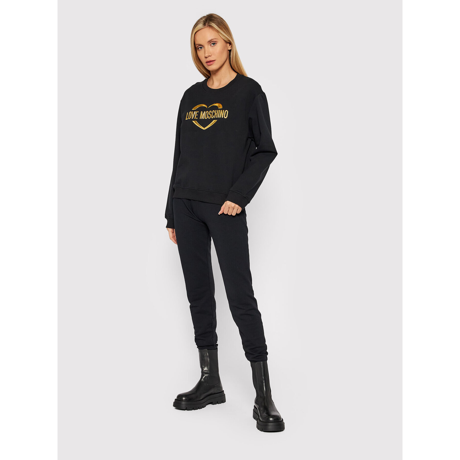 LOVE MOSCHINO Суитшърт W630646E 2288 Черен Regular Fit - Pepit.bg