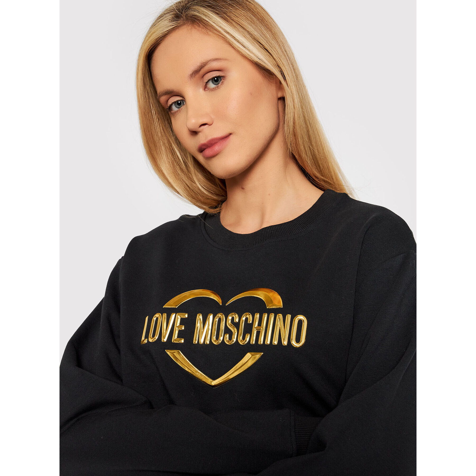 LOVE MOSCHINO Суитшърт W630646E 2288 Черен Regular Fit - Pepit.bg