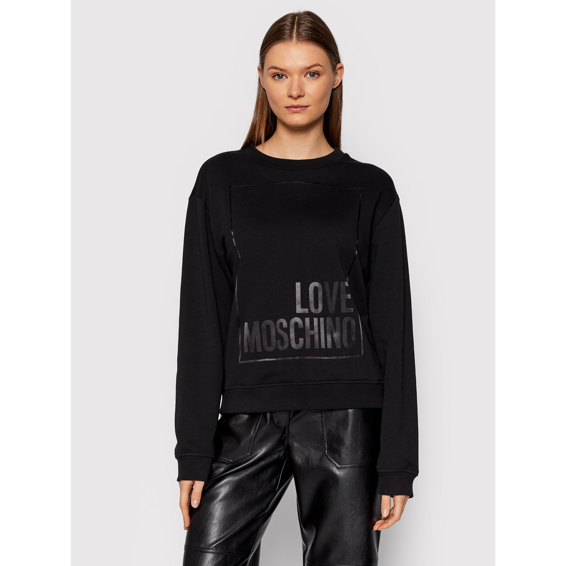 LOVE MOSCHINO Суитшърт W630647M 4055 Черен Regular Fit - Pepit.bg