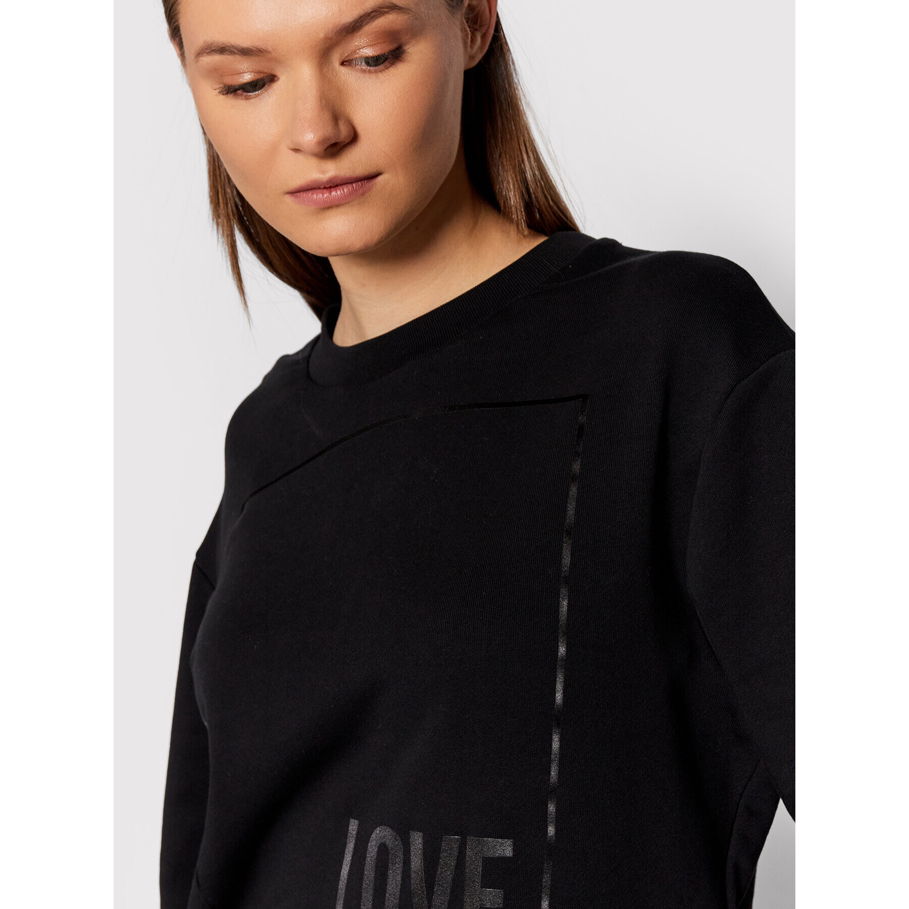 LOVE MOSCHINO Суитшърт W630647M 4055 Черен Regular Fit - Pepit.bg