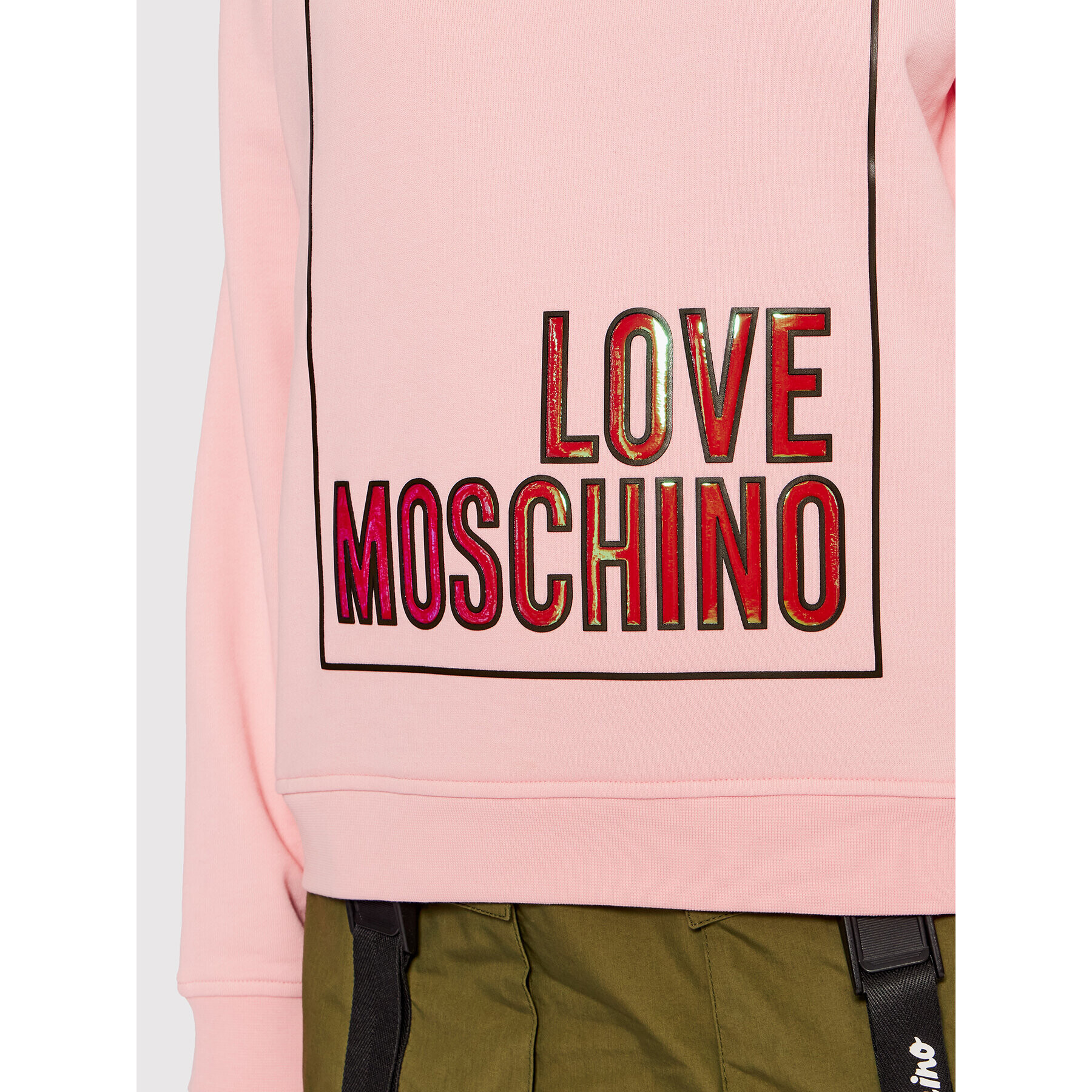 LOVE MOSCHINO Суитшърт W630648M 4266 Розов Regular Fit - Pepit.bg