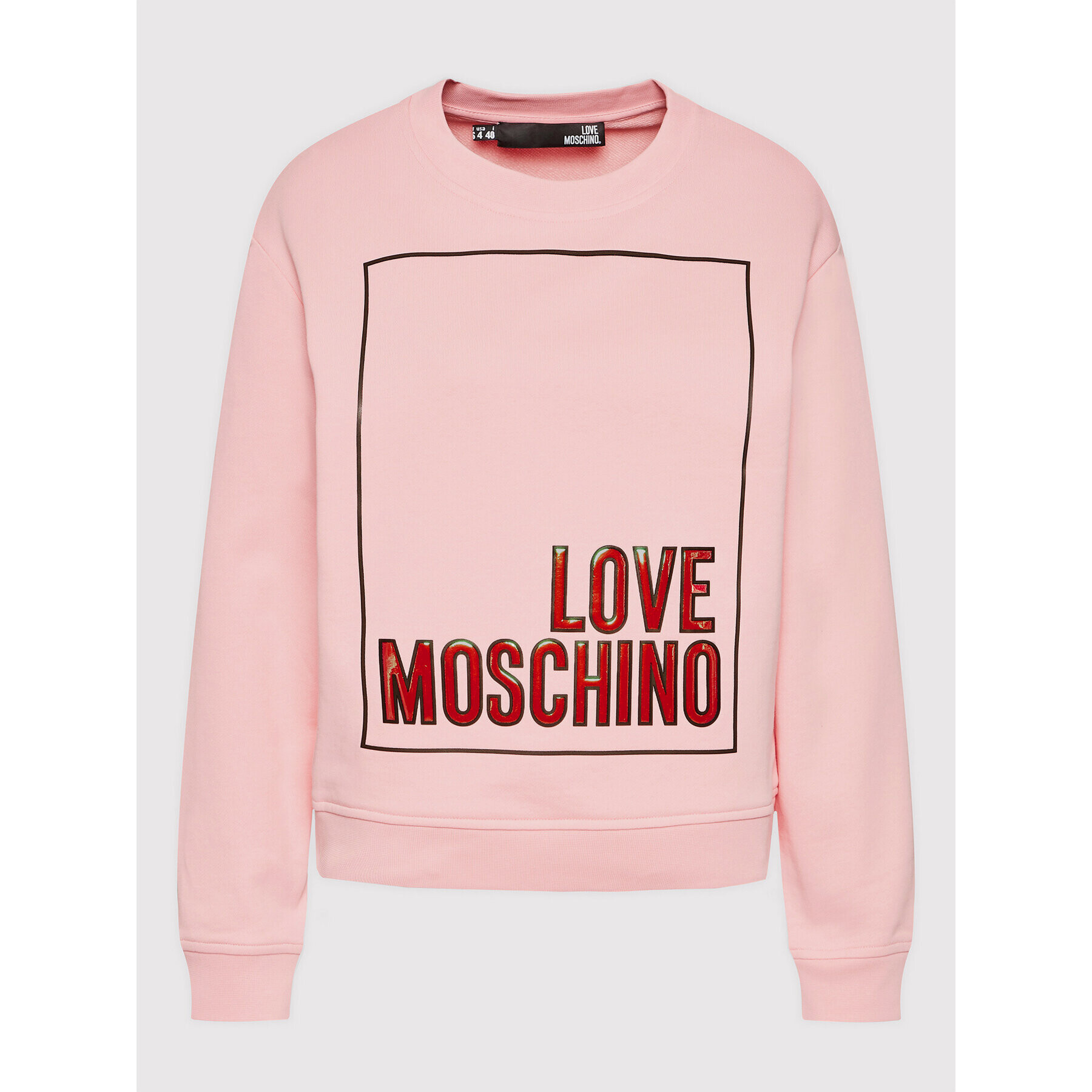 LOVE MOSCHINO Суитшърт W630648M 4266 Розов Regular Fit - Pepit.bg