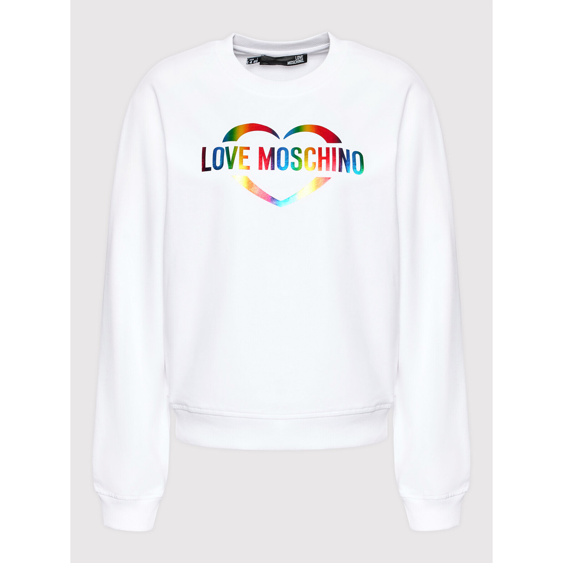 LOVE MOSCHINO Суитшърт W630650E 2340 Бял Regular Fit - Pepit.bg