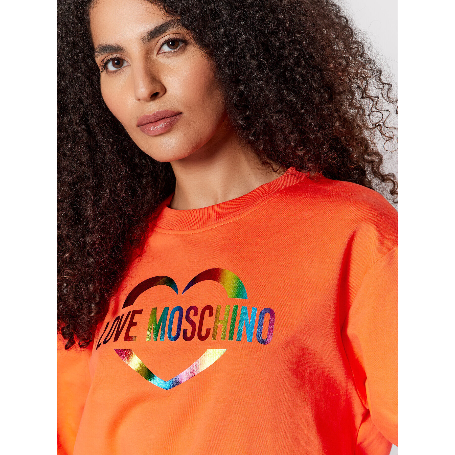 LOVE MOSCHINO Суитшърт W630650E 2340 Оранжев Regular Fit - Pepit.bg