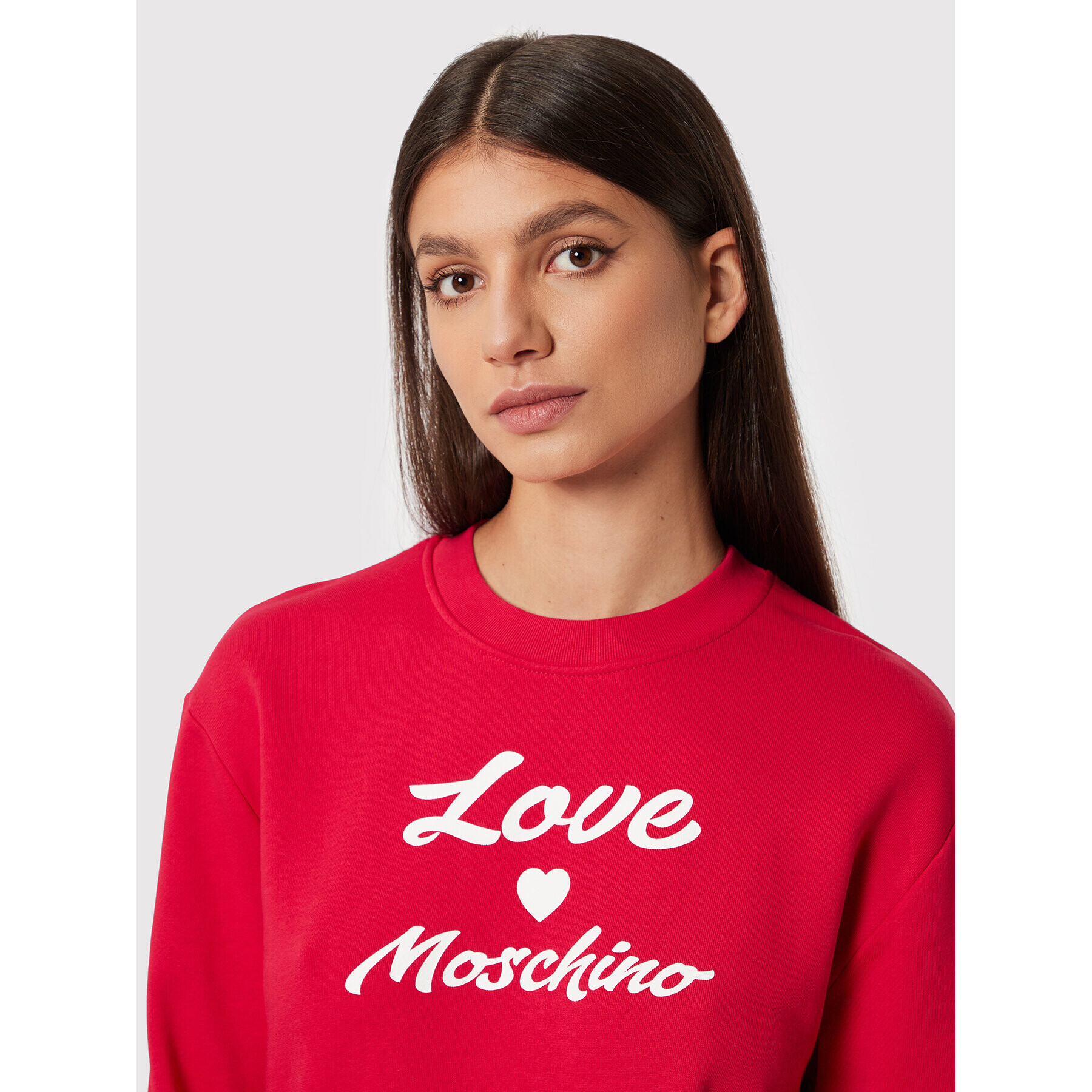 LOVE MOSCHINO Суитшърт W630652M 4055 Червен Regular Fit - Pepit.bg