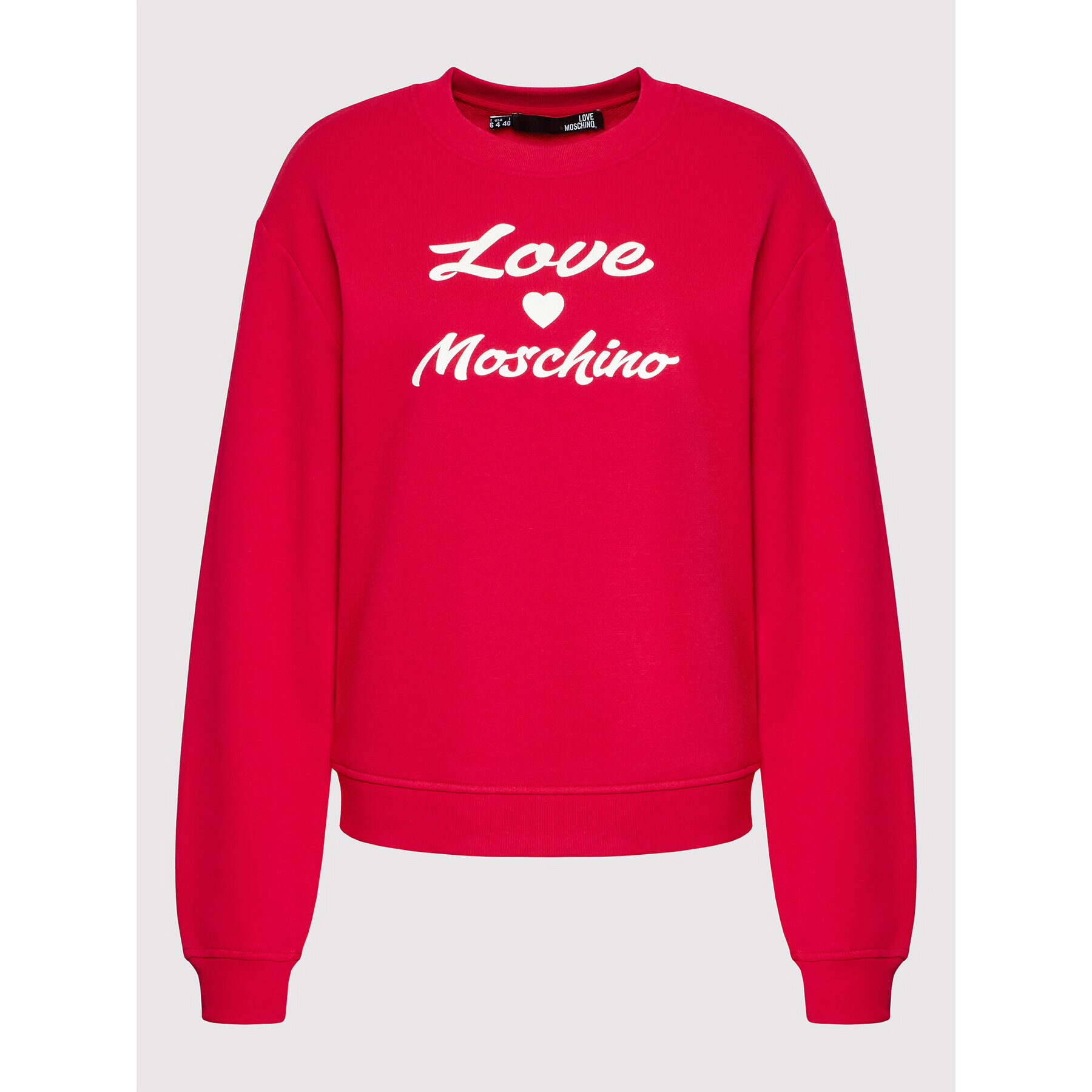 LOVE MOSCHINO Суитшърт W630652M 4055 Червен Regular Fit - Pepit.bg