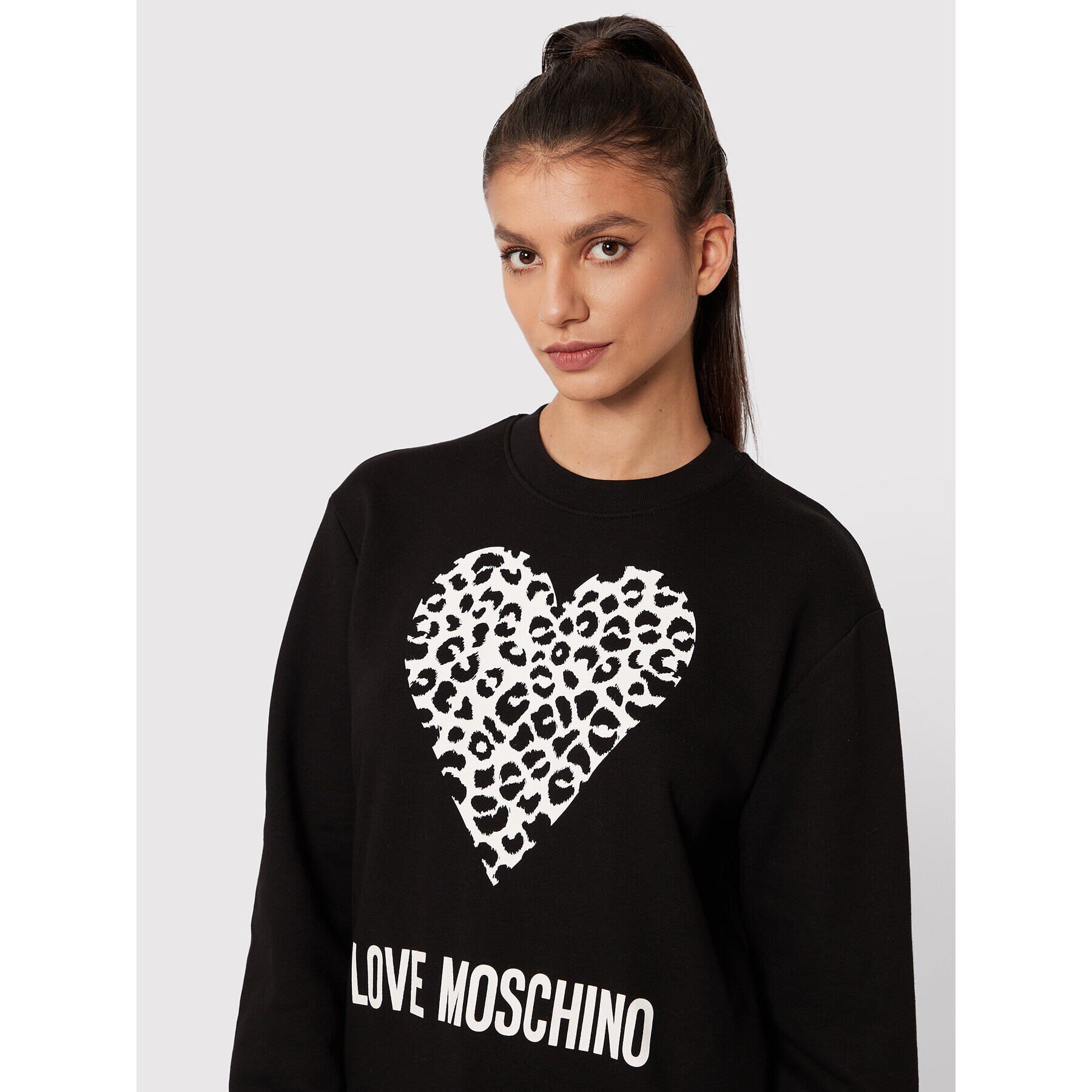 LOVE MOSCHINO Суитшърт W630654M 4055 Черен Regular Fit - Pepit.bg