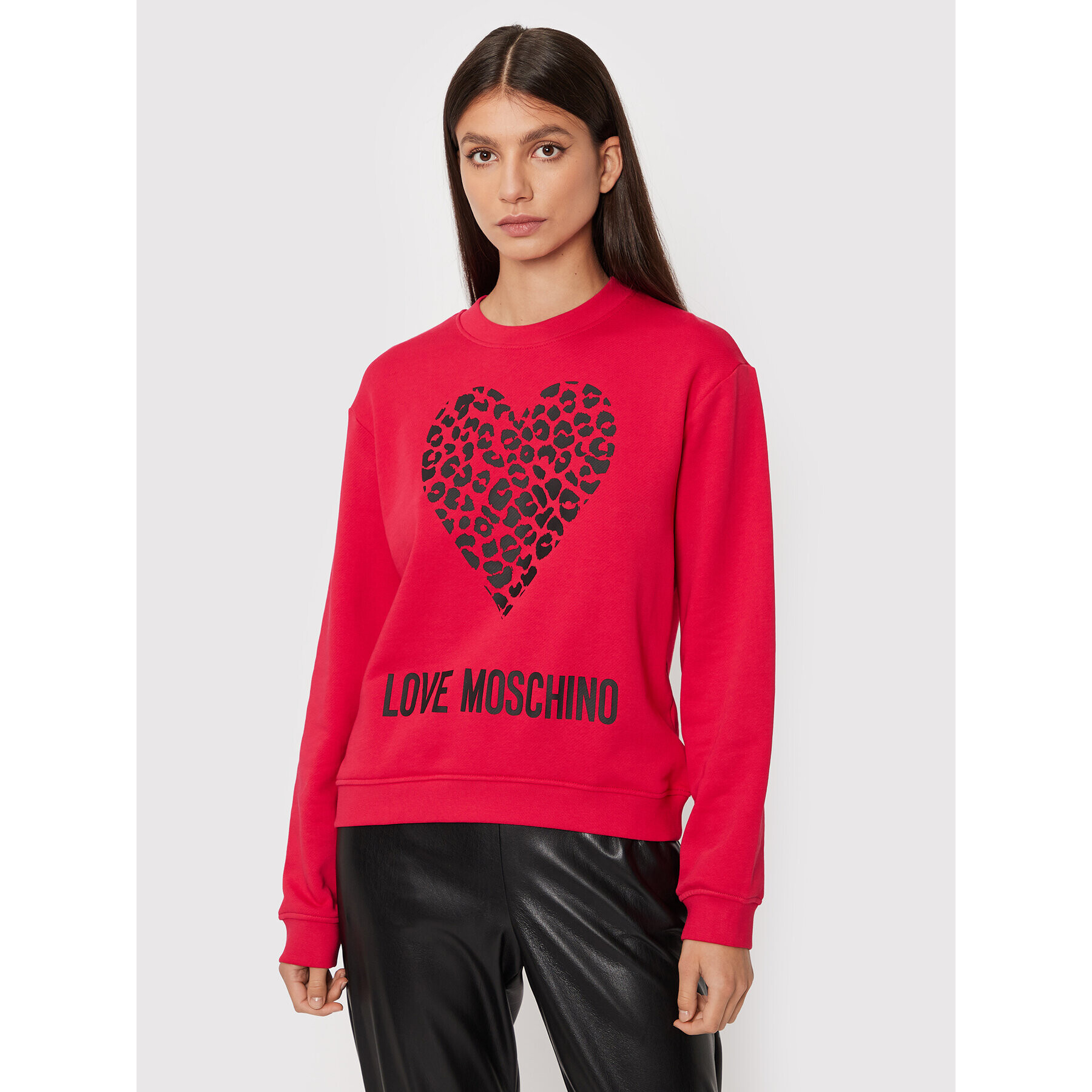 LOVE MOSCHINO Суитшърт W630654M 4055 Червен Regular Fit - Pepit.bg