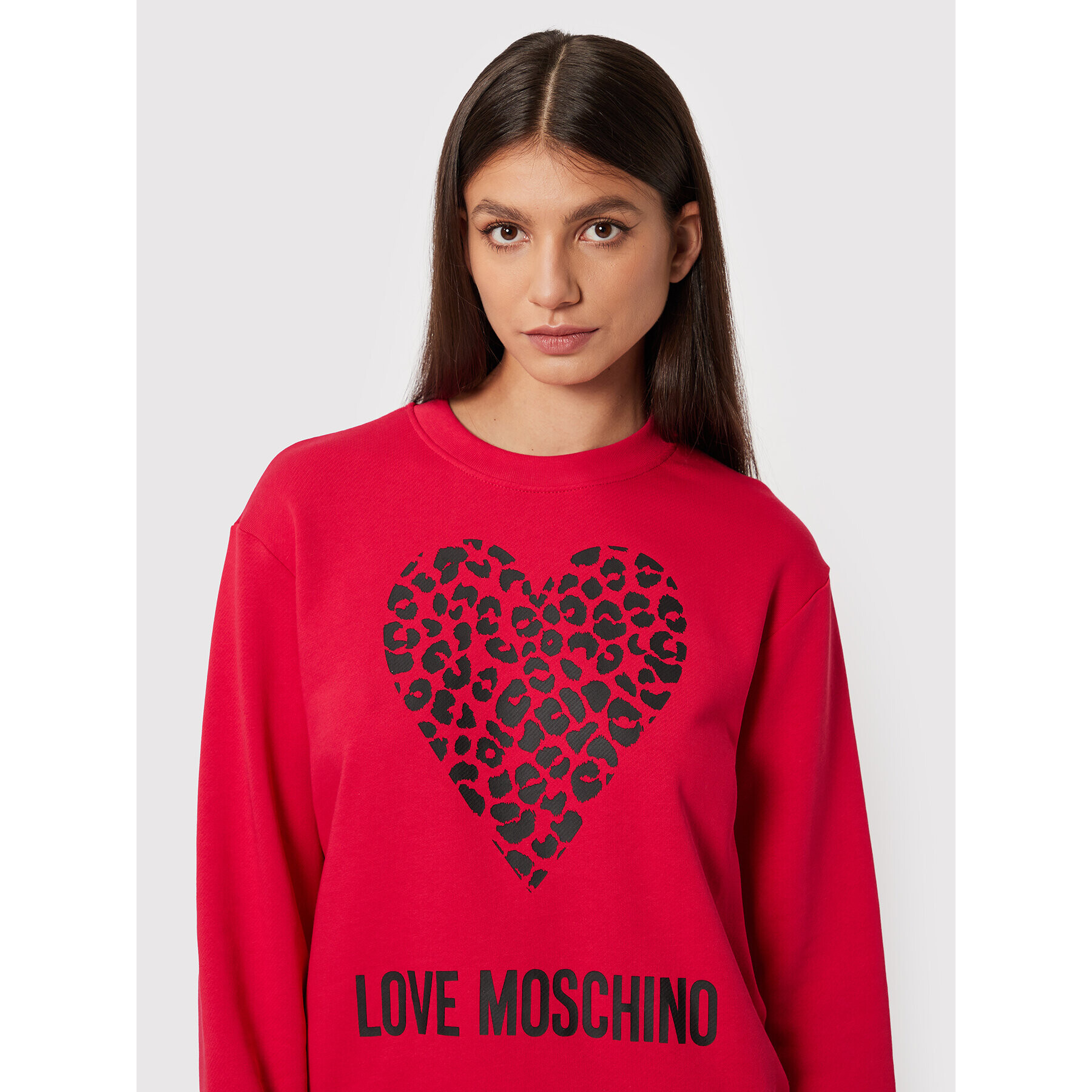 LOVE MOSCHINO Суитшърт W630654M 4055 Червен Regular Fit - Pepit.bg