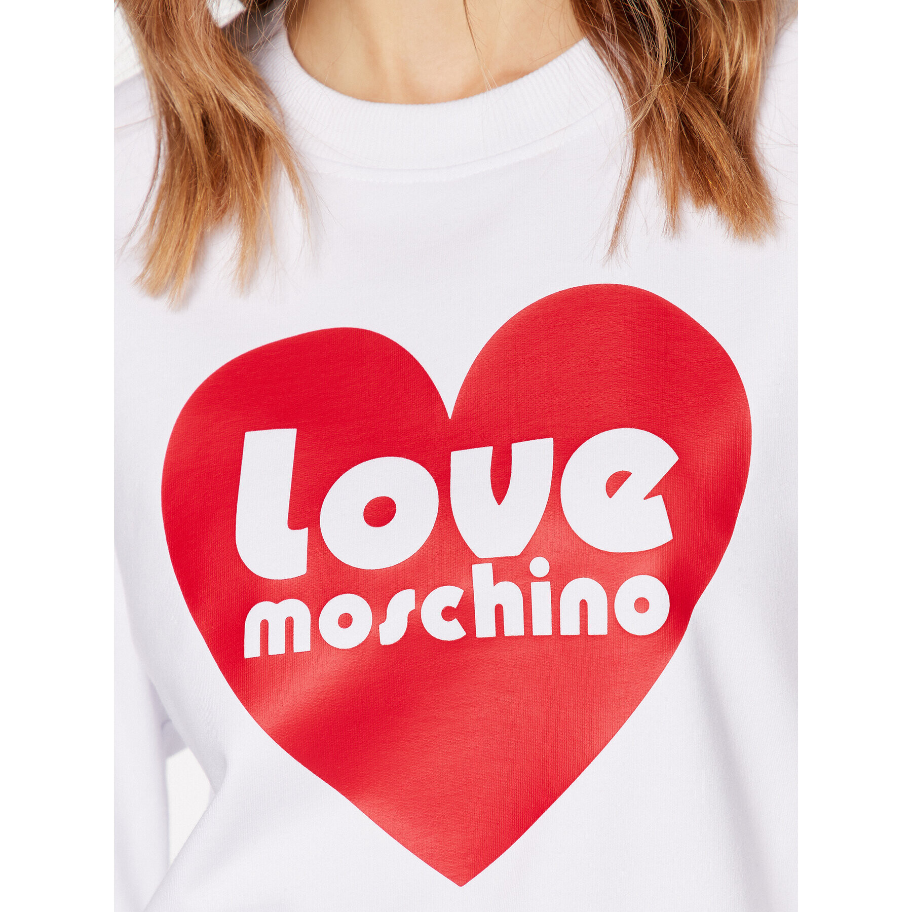 LOVE MOSCHINO Суитшърт W630657E 2246 Бял Relaxed Fit - Pepit.bg