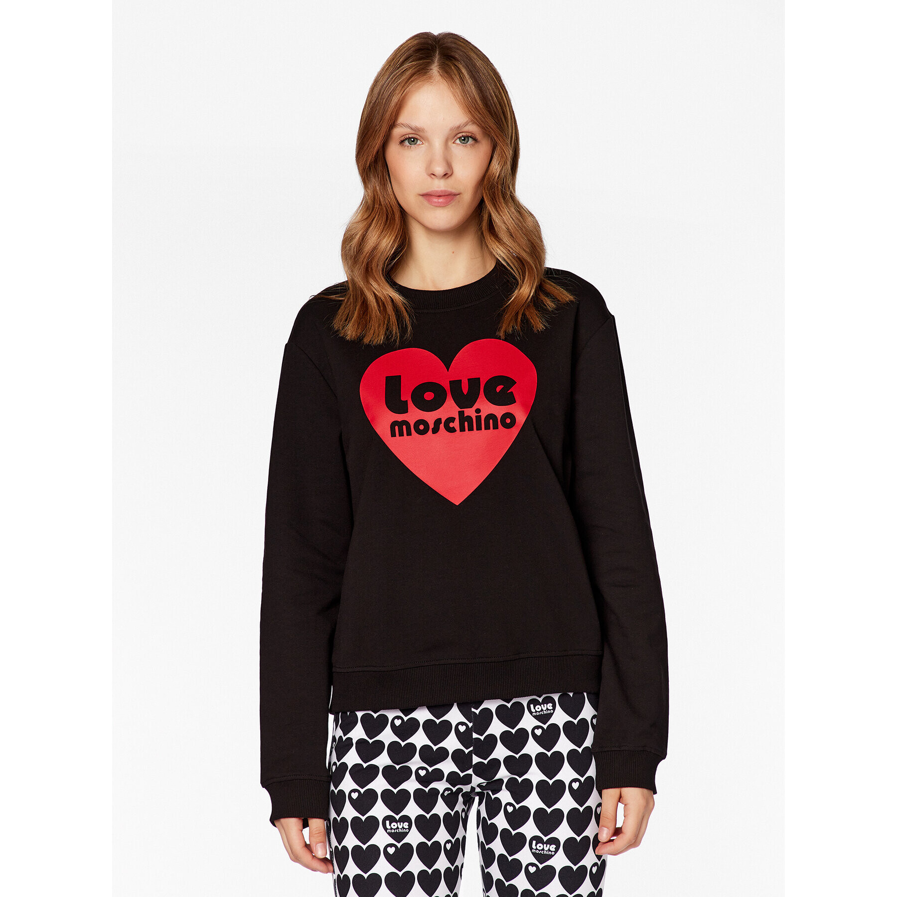 LOVE MOSCHINO Суитшърт W630657E 2246 Черен Relaxed Fit - Pepit.bg