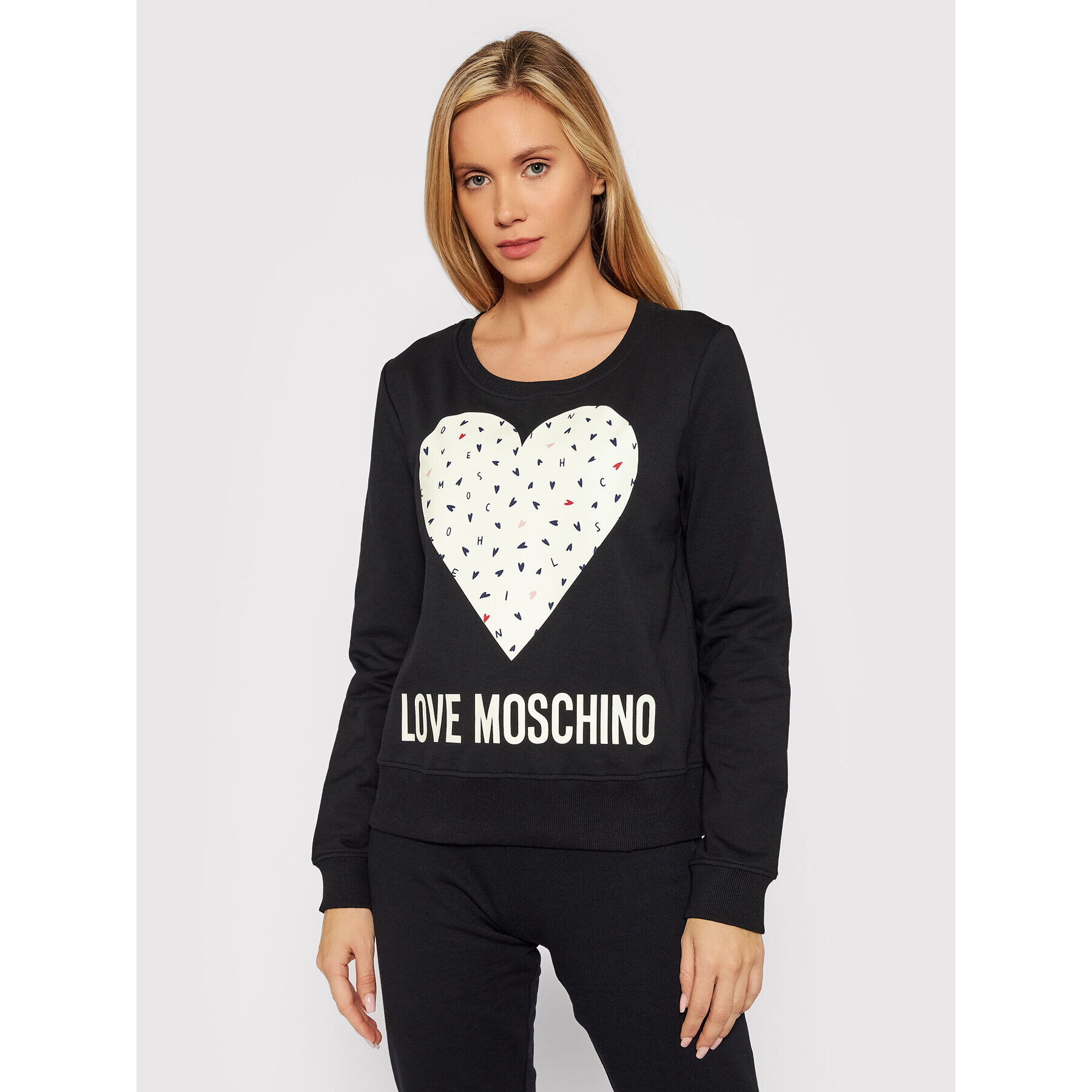 LOVE MOSCHINO Суитшърт W632208E 2288 Черен Regular Fit - Pepit.bg