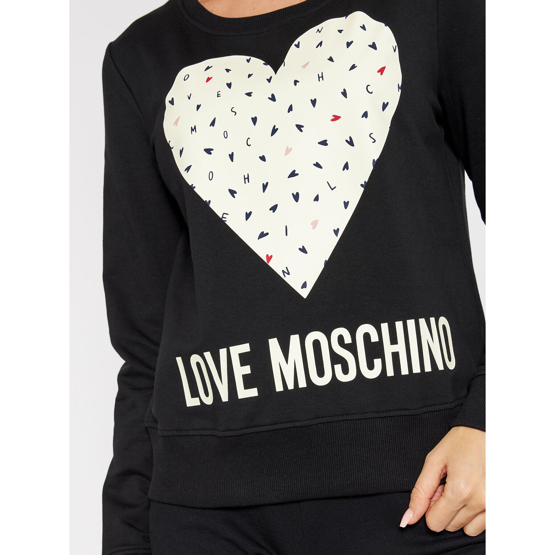 LOVE MOSCHINO Суитшърт W632208E 2288 Черен Regular Fit - Pepit.bg